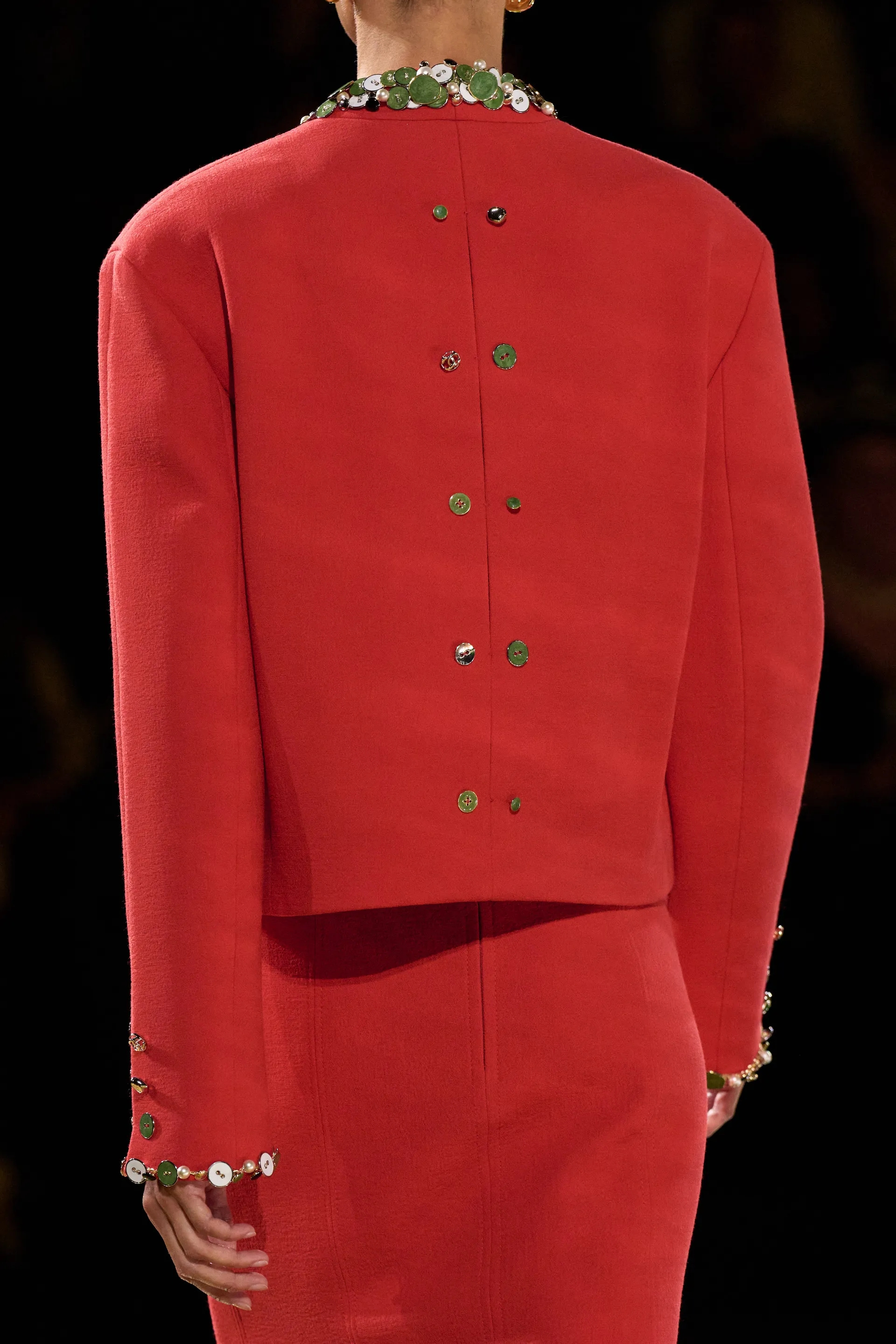 A model walks the runway at the Chanel Details