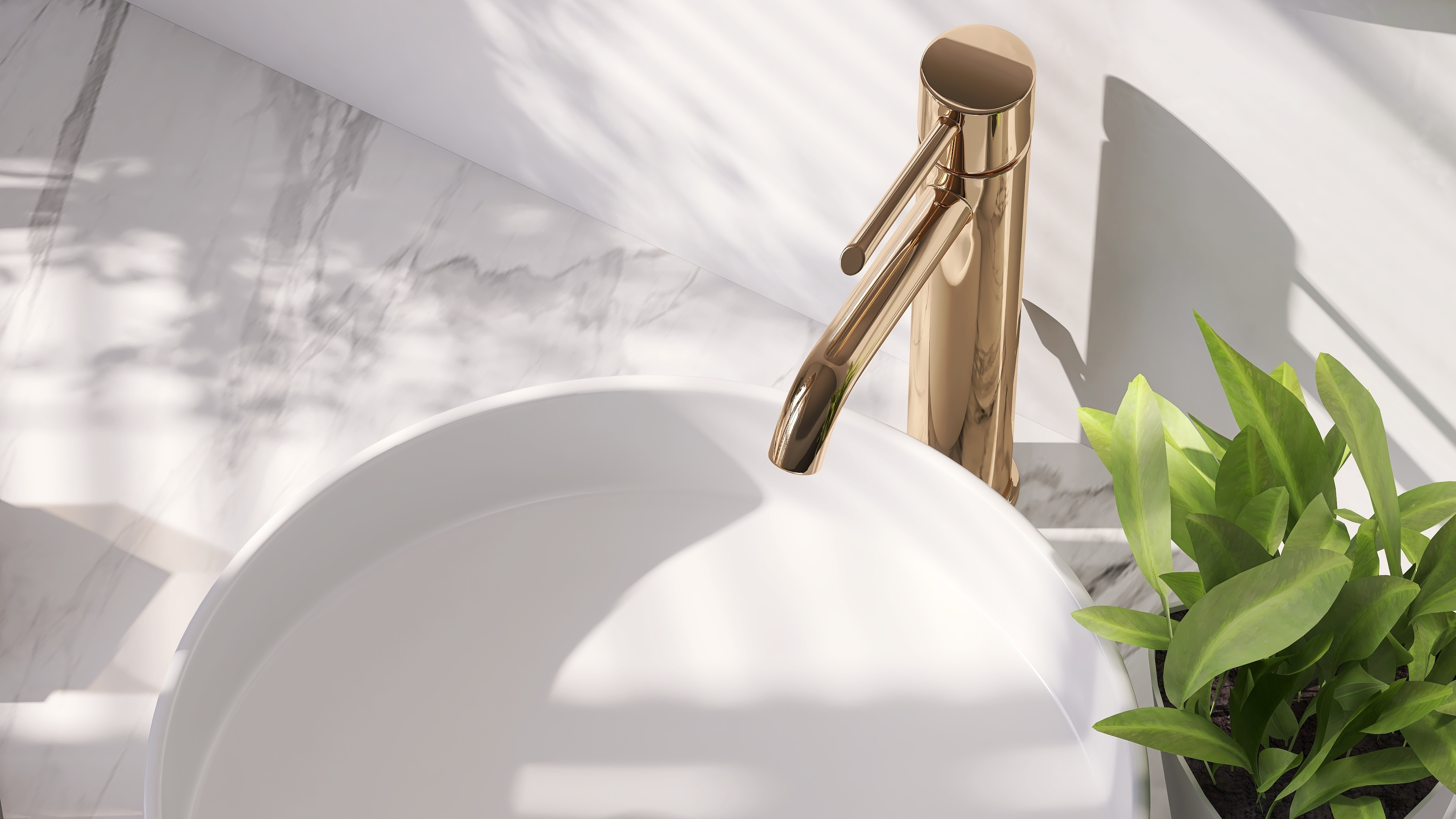 Realistic,3d,Render,Topview,A,Round,White,Ceramic,Wash,Basin