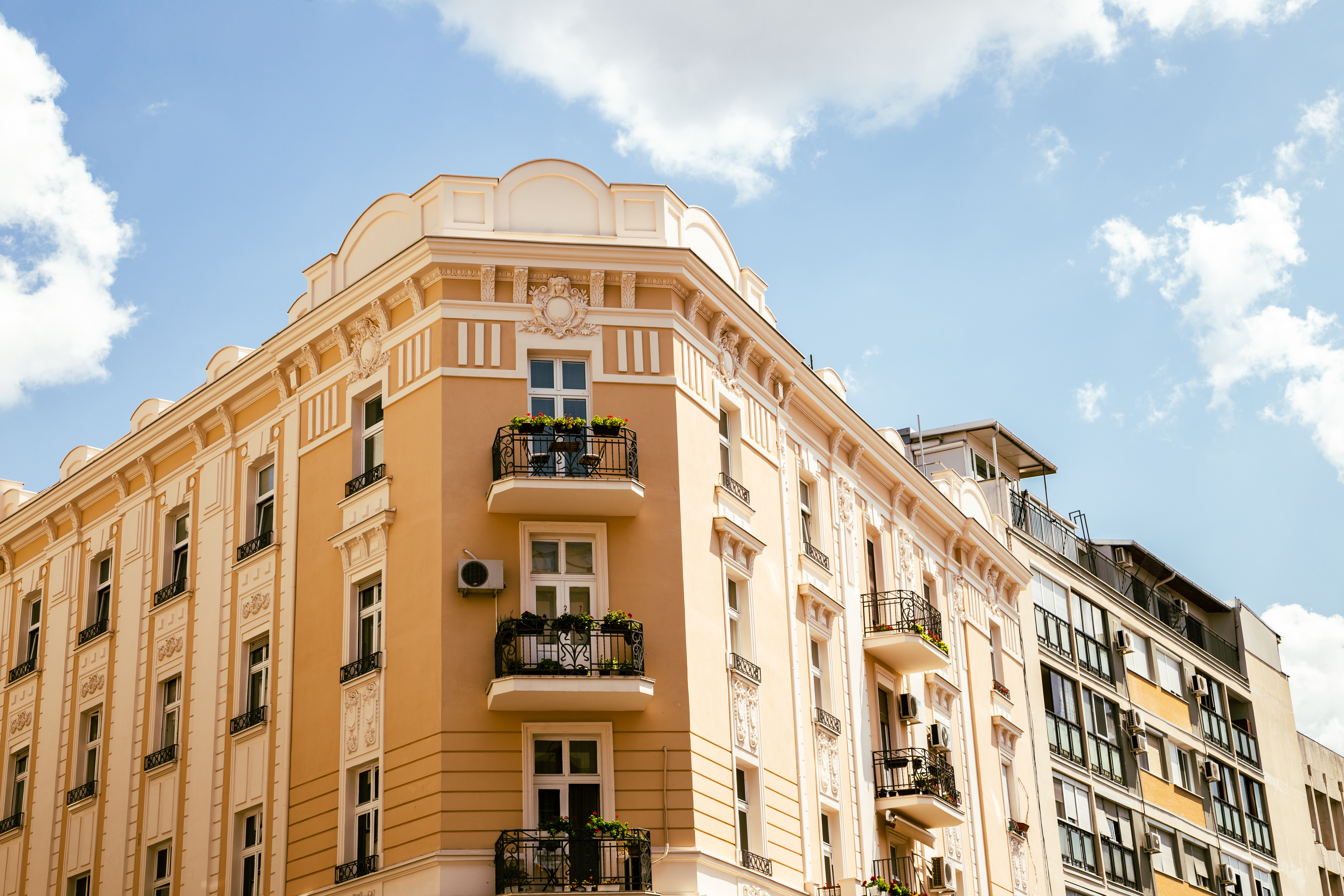 Belgrade,Downtown,Residential,Buildings,In,Belgrade,,Serbia