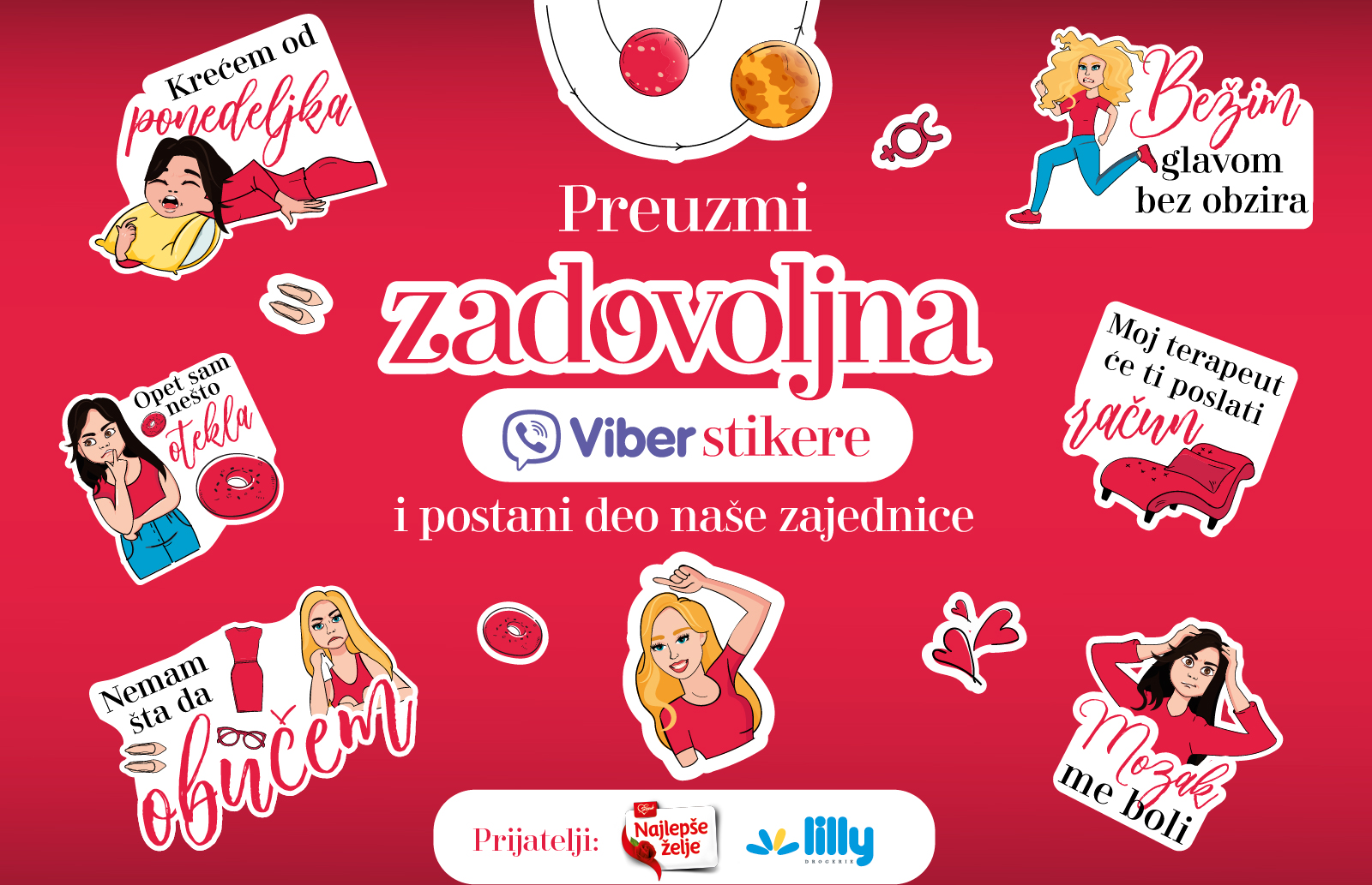 Stikeri, Zadovoljna, Viber, Vajber