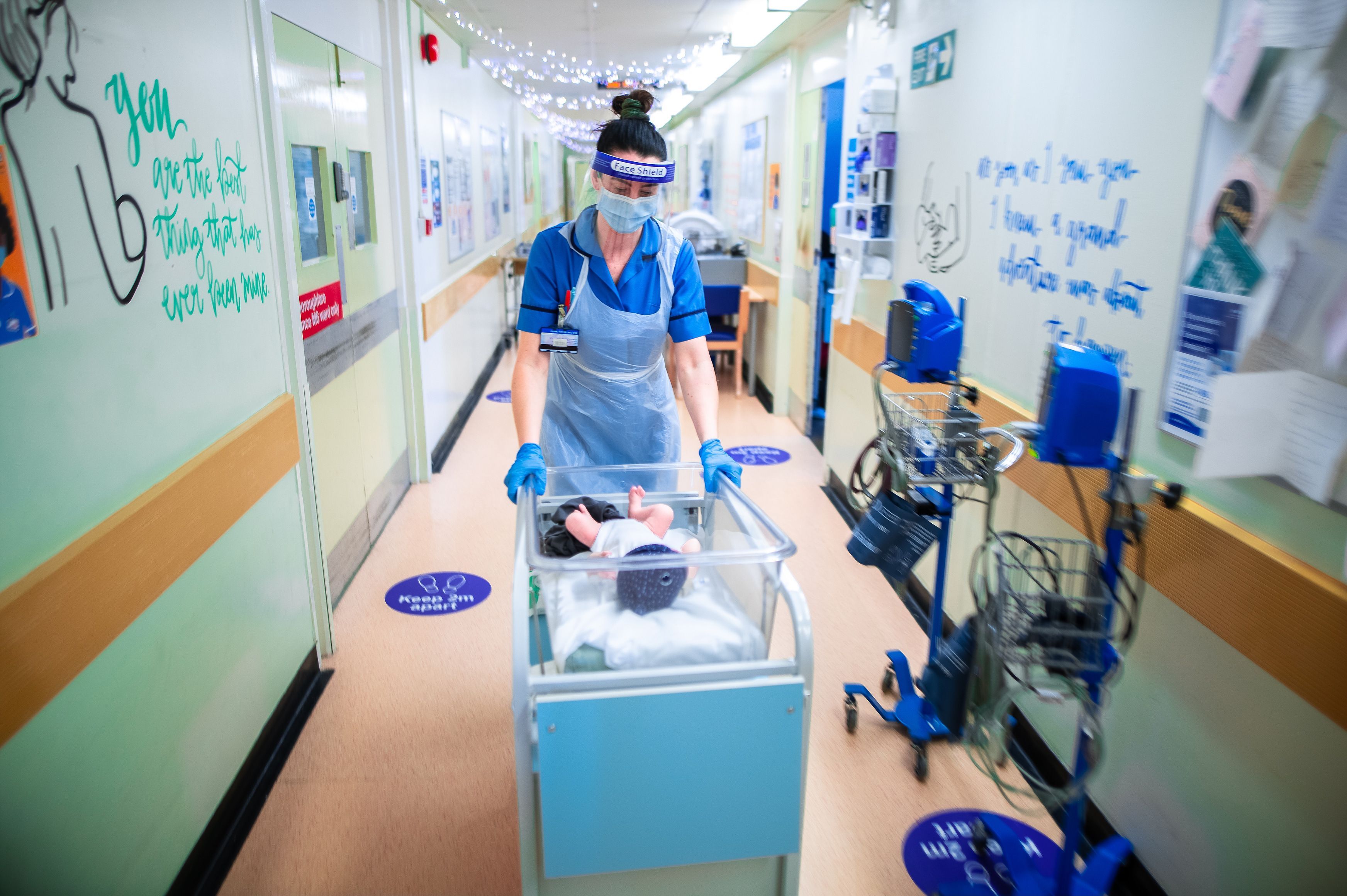 Bolton Hospital Maternity during Coronavirus, Bolton, Greater Manchester, UK - 25 Feb 2021