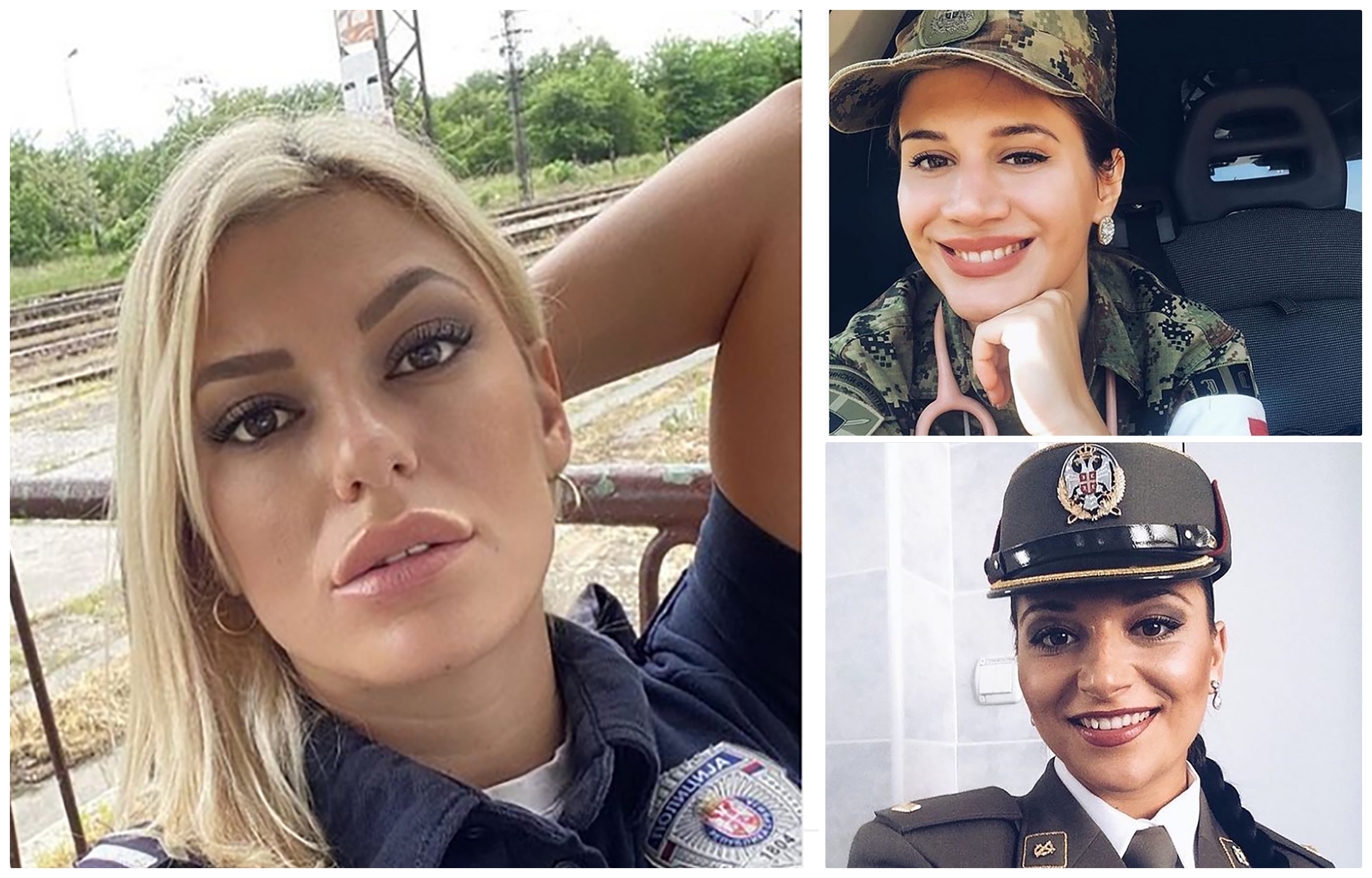 collage devojke u uniformi