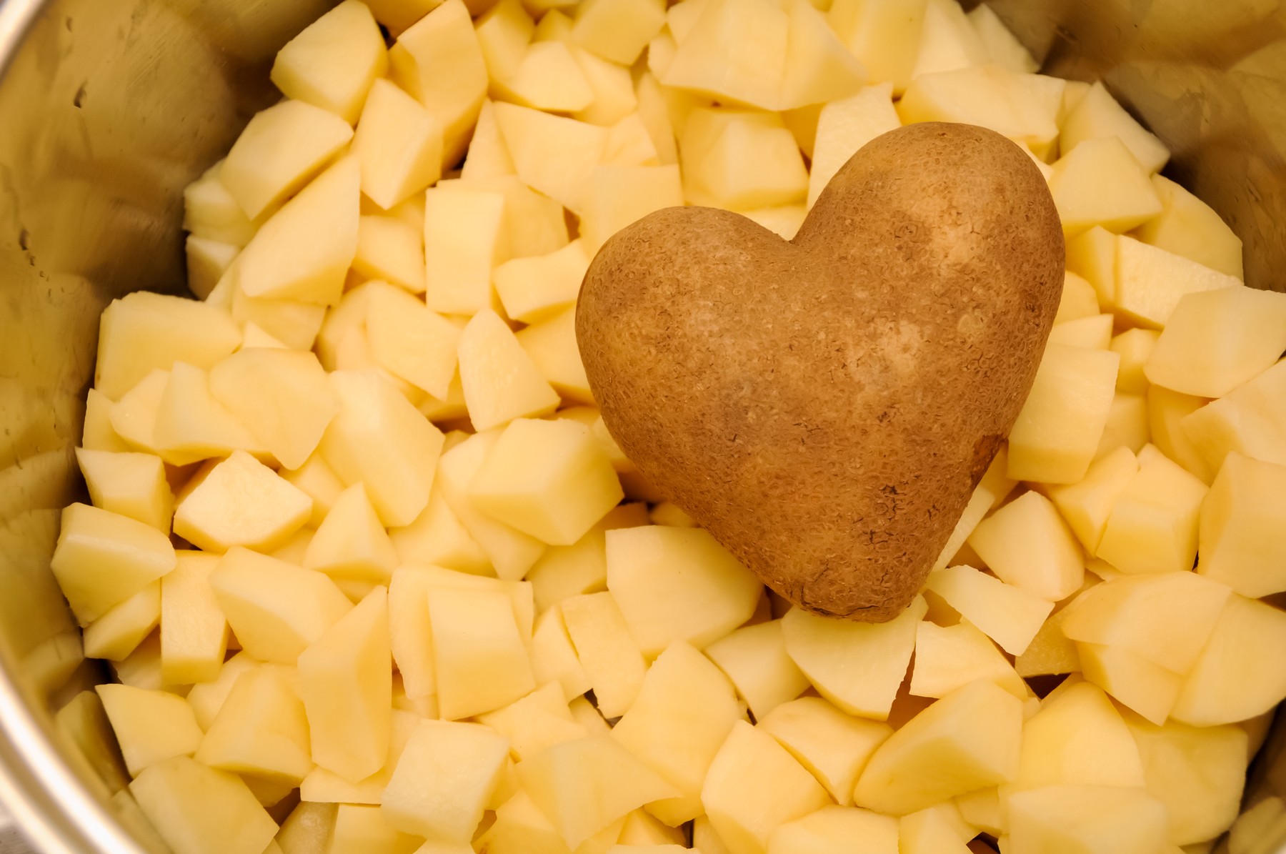 Heart Potato in a Pan