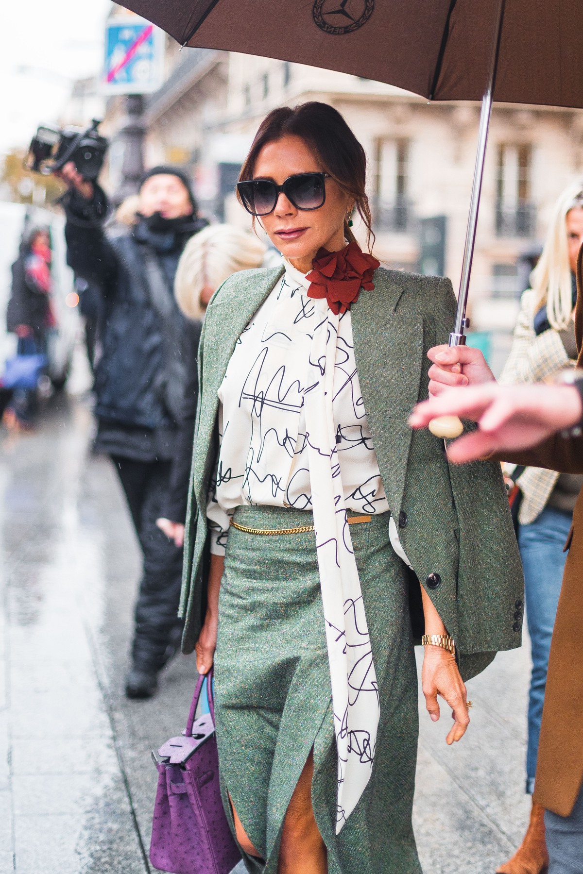 Victoria Beckham  arrive ŕ Gare du Nord pour sa master class au