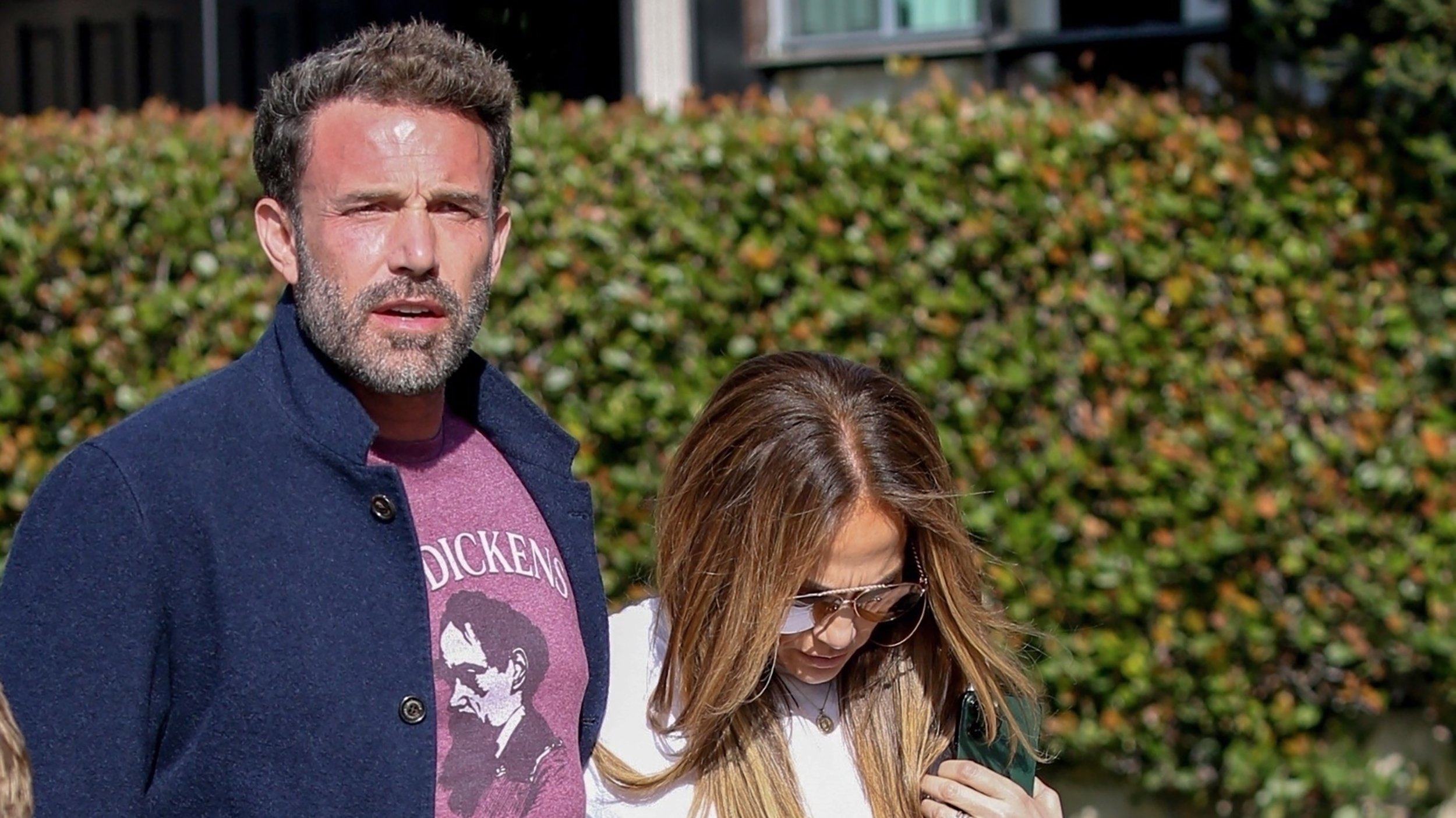 *EXCLUSIVE* Ben Affleck, Jennifer Lopez, and Jennifer Garner attend an event at Samuel's school in Santa Monica