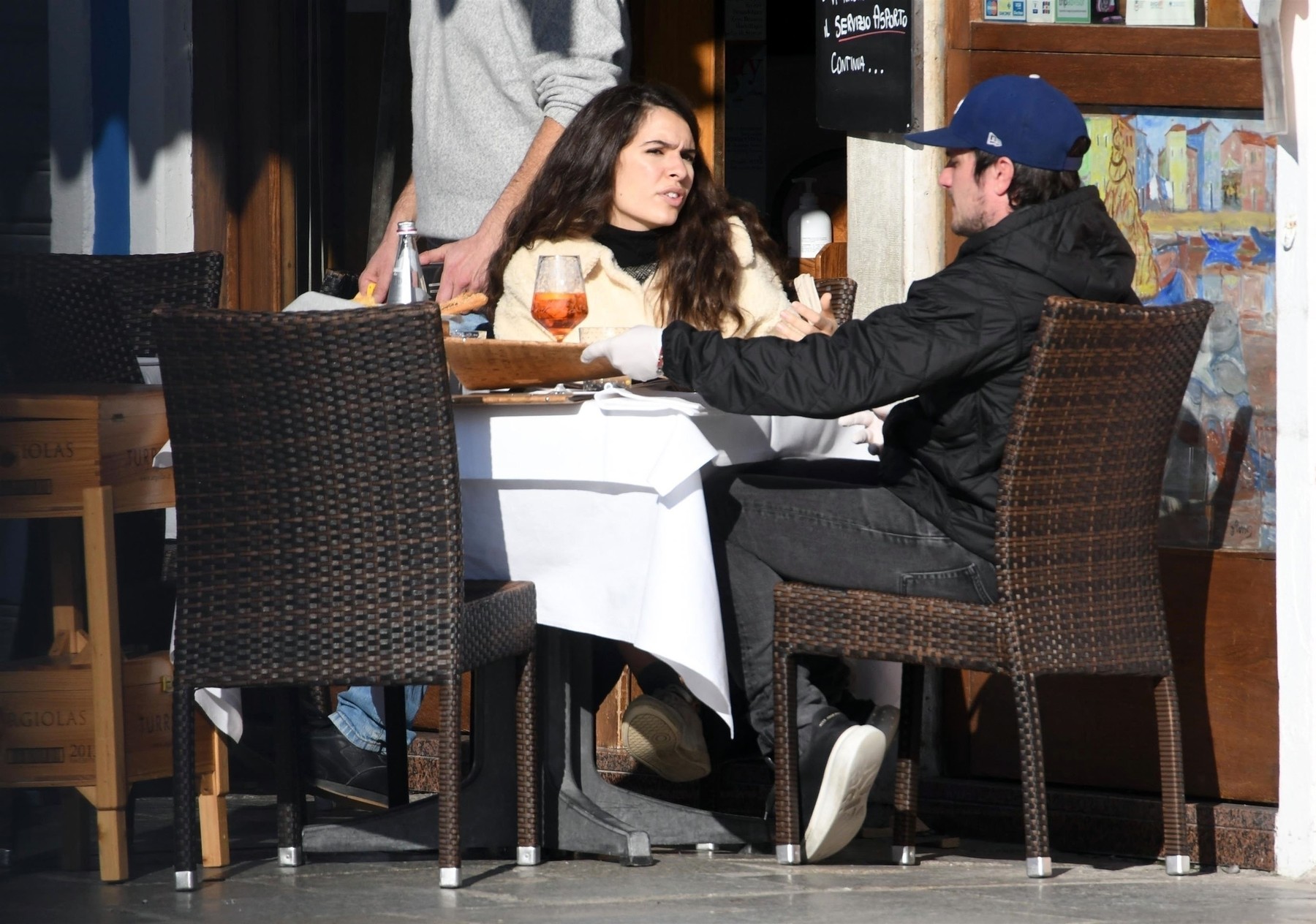 *EXCLUSIVE* WEB MUST CALL FOR PRICING  - The American actor Josh Hutcherson who became prominent in 'The Hunger Games' movie franchise is spotted with the Spanish actress and partner Claudia Traisac out in Venice.