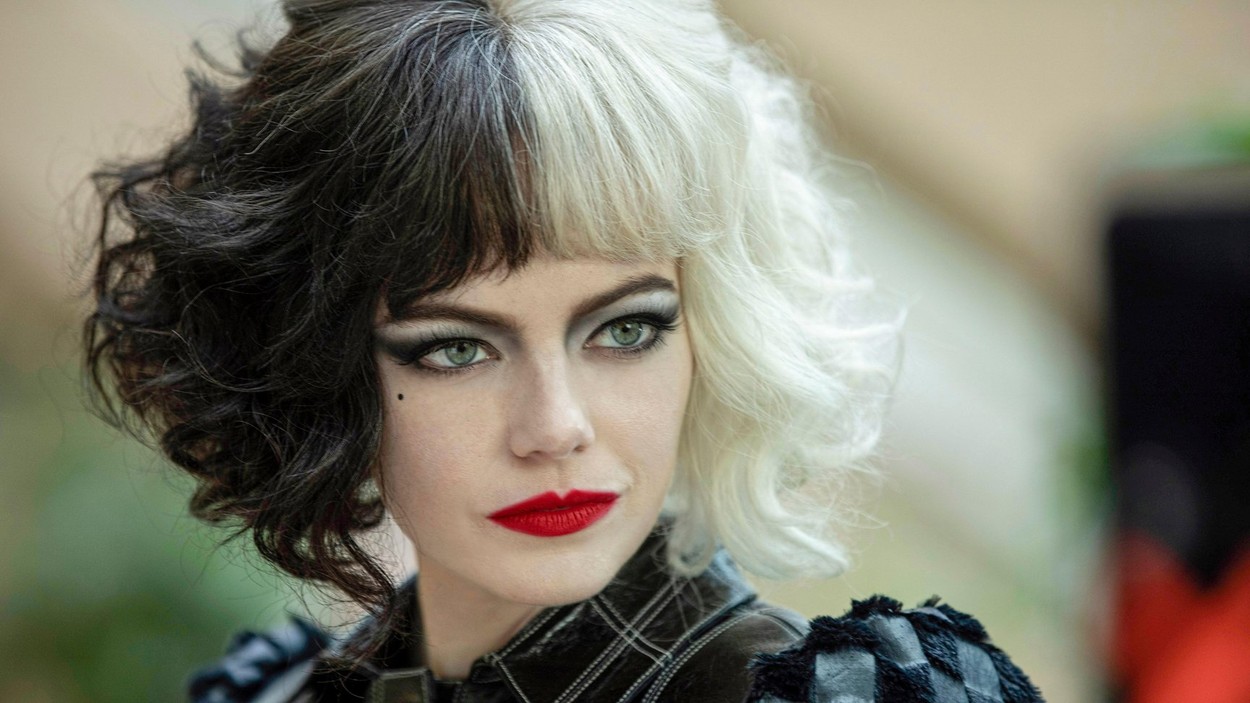 Cruella (2021) directed by Craig Gillespie and starring Emma Stone as a young Cruella de Vil from Dodie Smith's 1956 novel 'The Hundred and One Dalmatians' and Disney's much loved 1961 animated film.