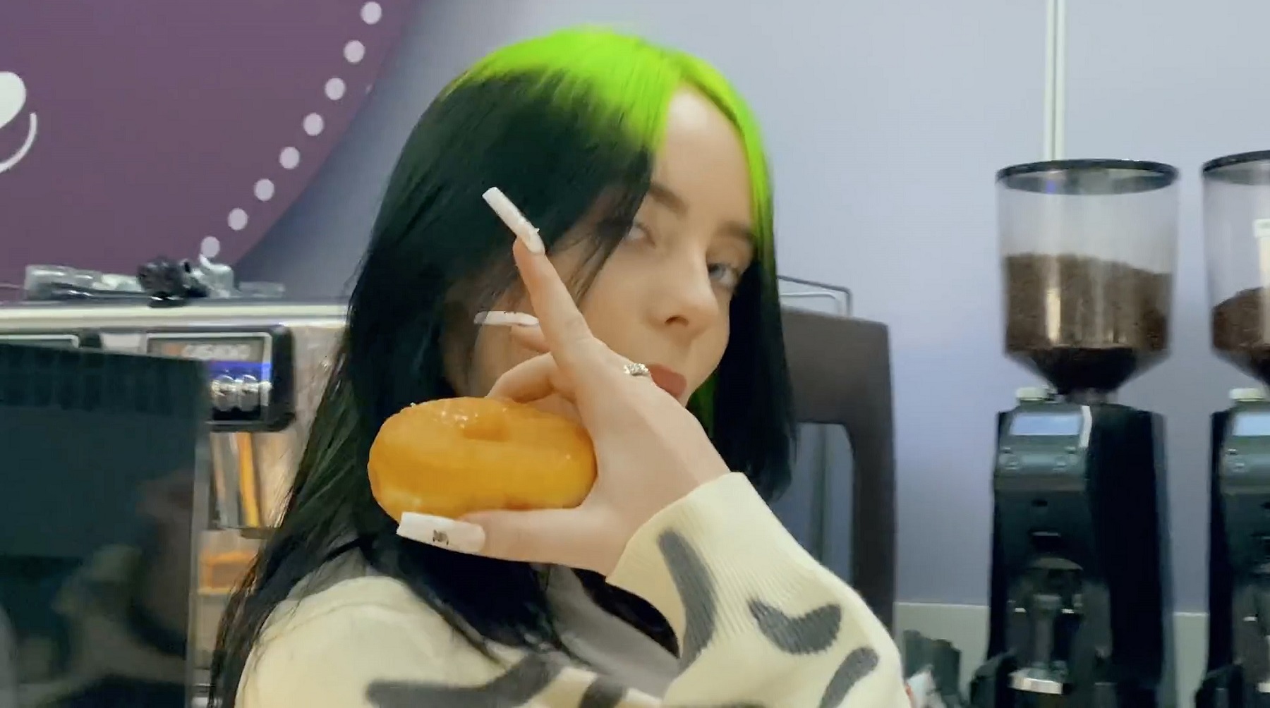Billie Eilish tasty new video shows her sampling shopping  mall food