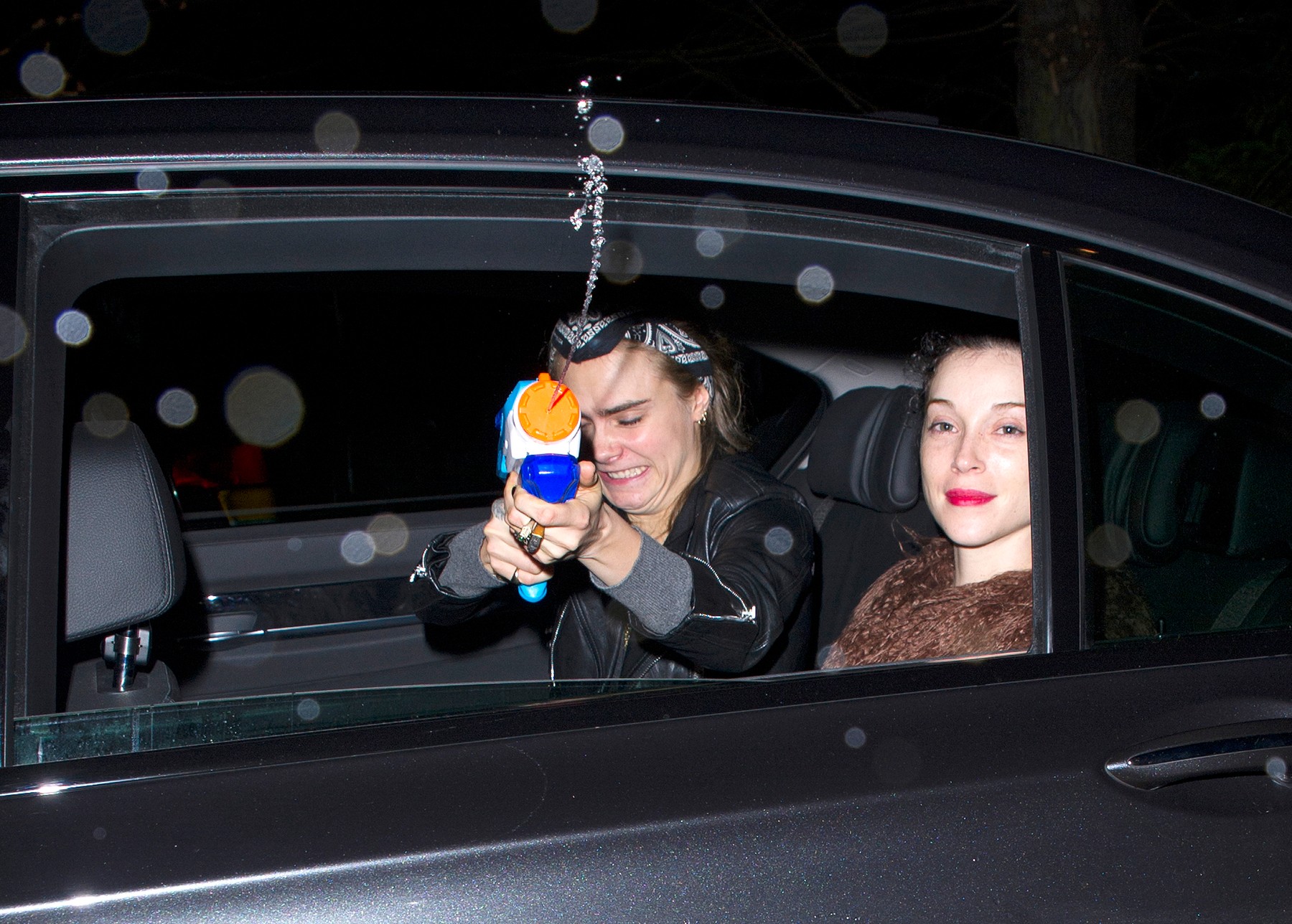 CARA AND POPPY DELEVINGNE HEAD TO KEITH RICHARD'S BIRTHDAY PARTY / TIMC
