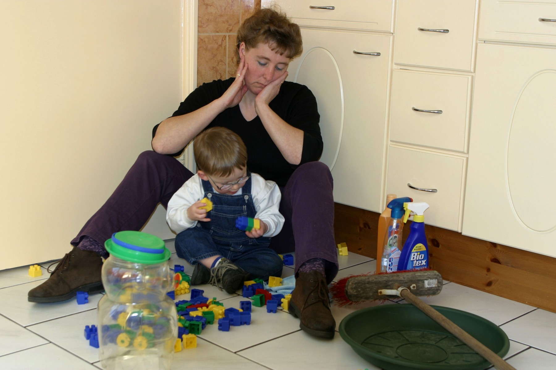 Frustrated housewife and mother , depressed mum