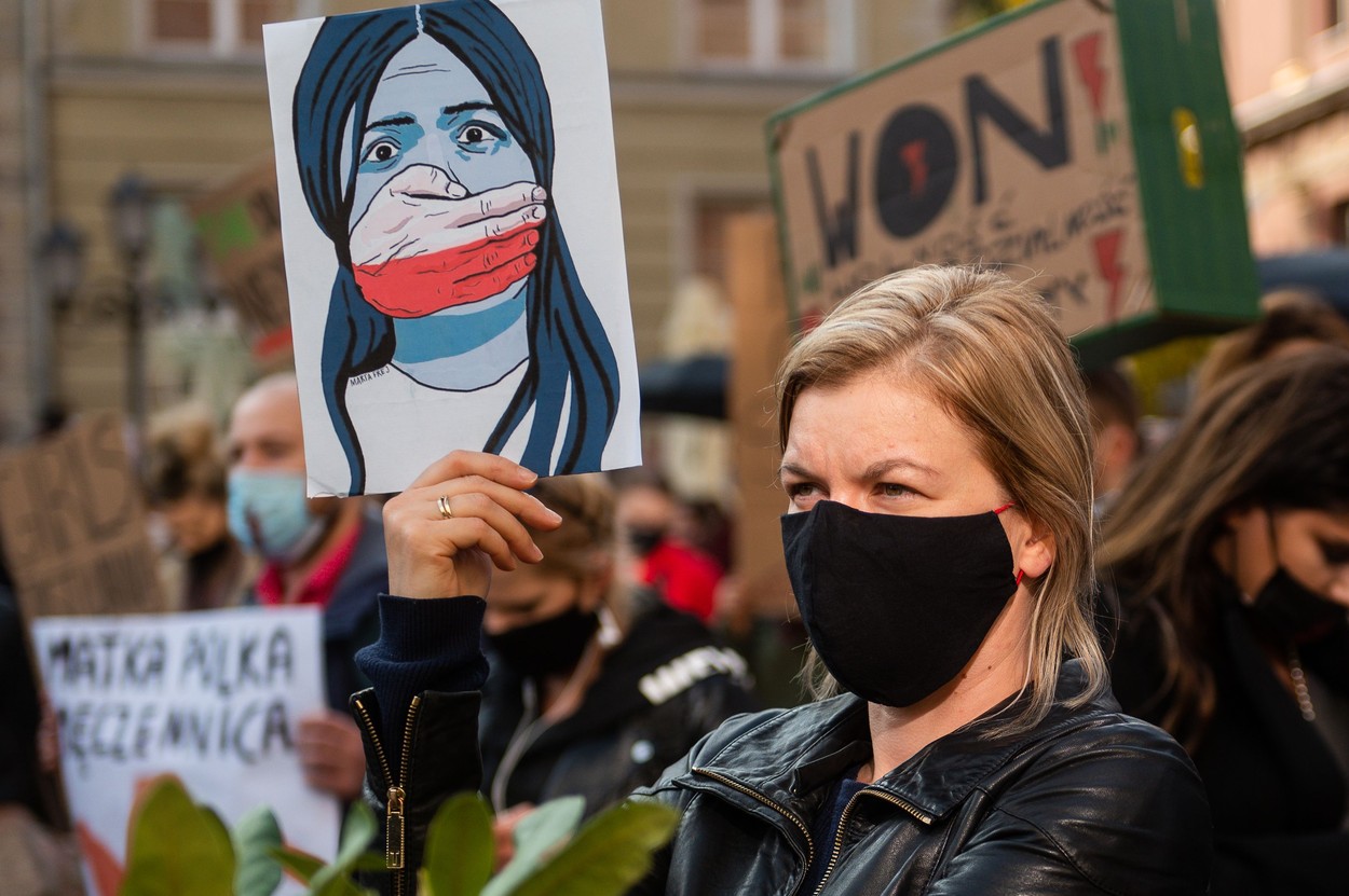Women's protest in Gdansk, Poland - 25 Oct 2020