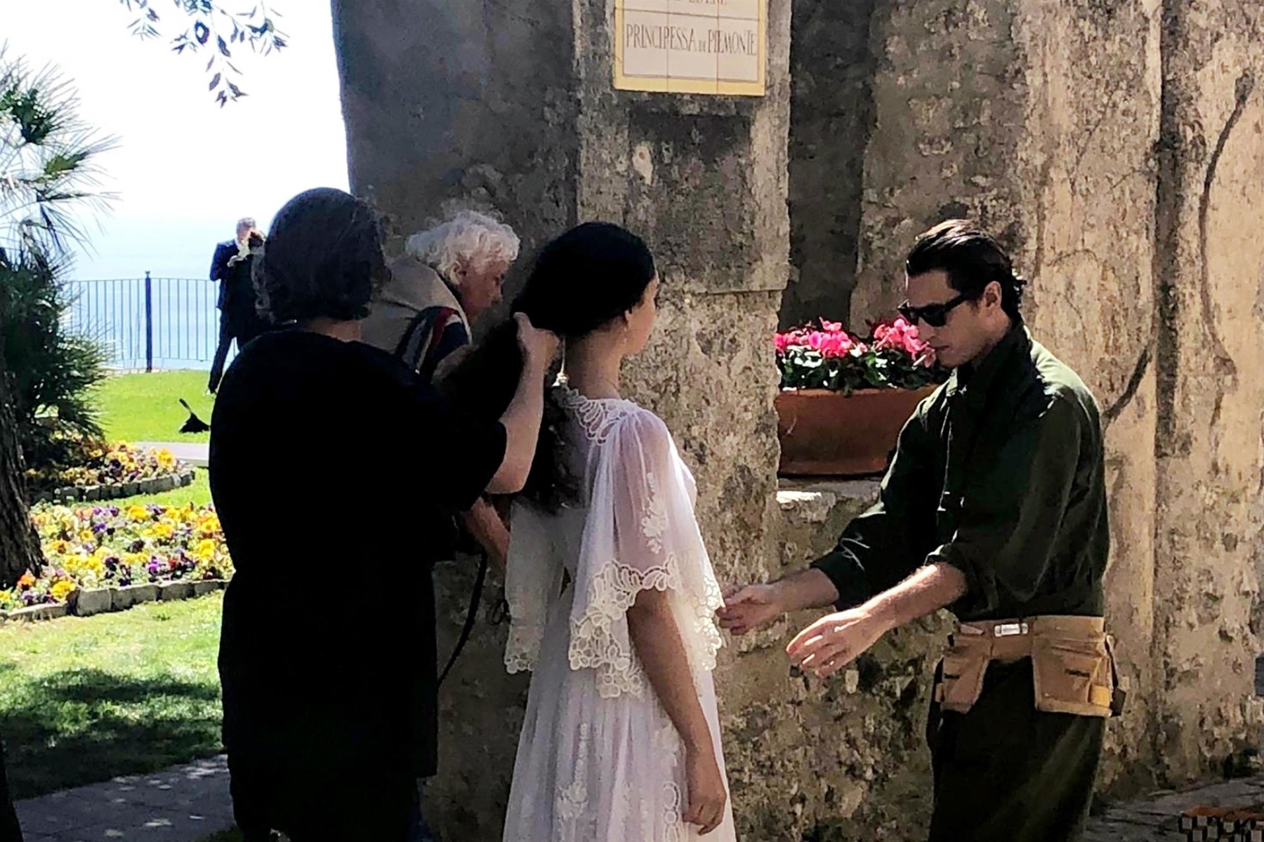 *EXCLUSIVE* Deva Cassel filming a spot for Dolce  &amp; Gabbana in Ravello