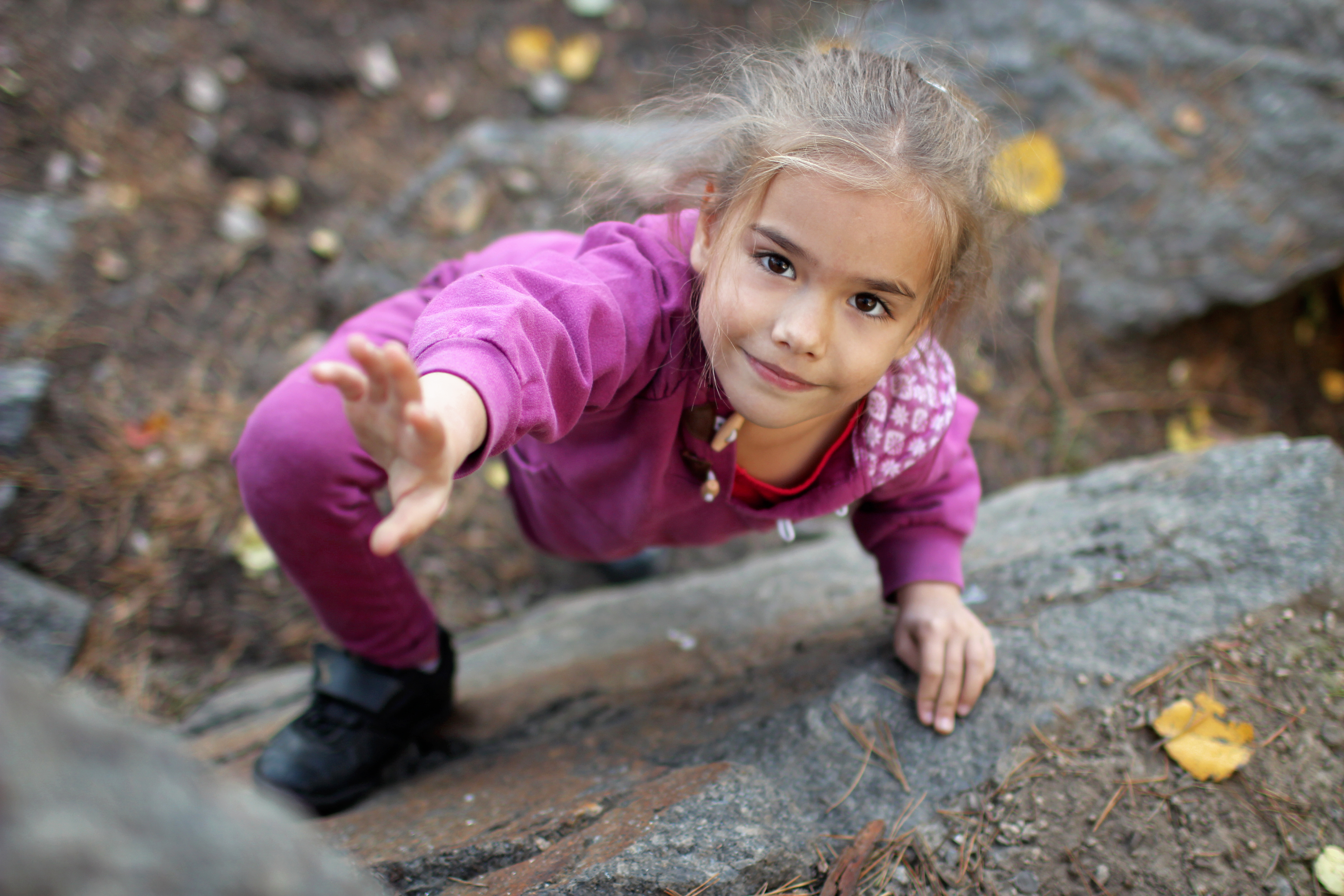 A,Cute,Little,Girl,Engaged,In,The,Sports,Of,Rock