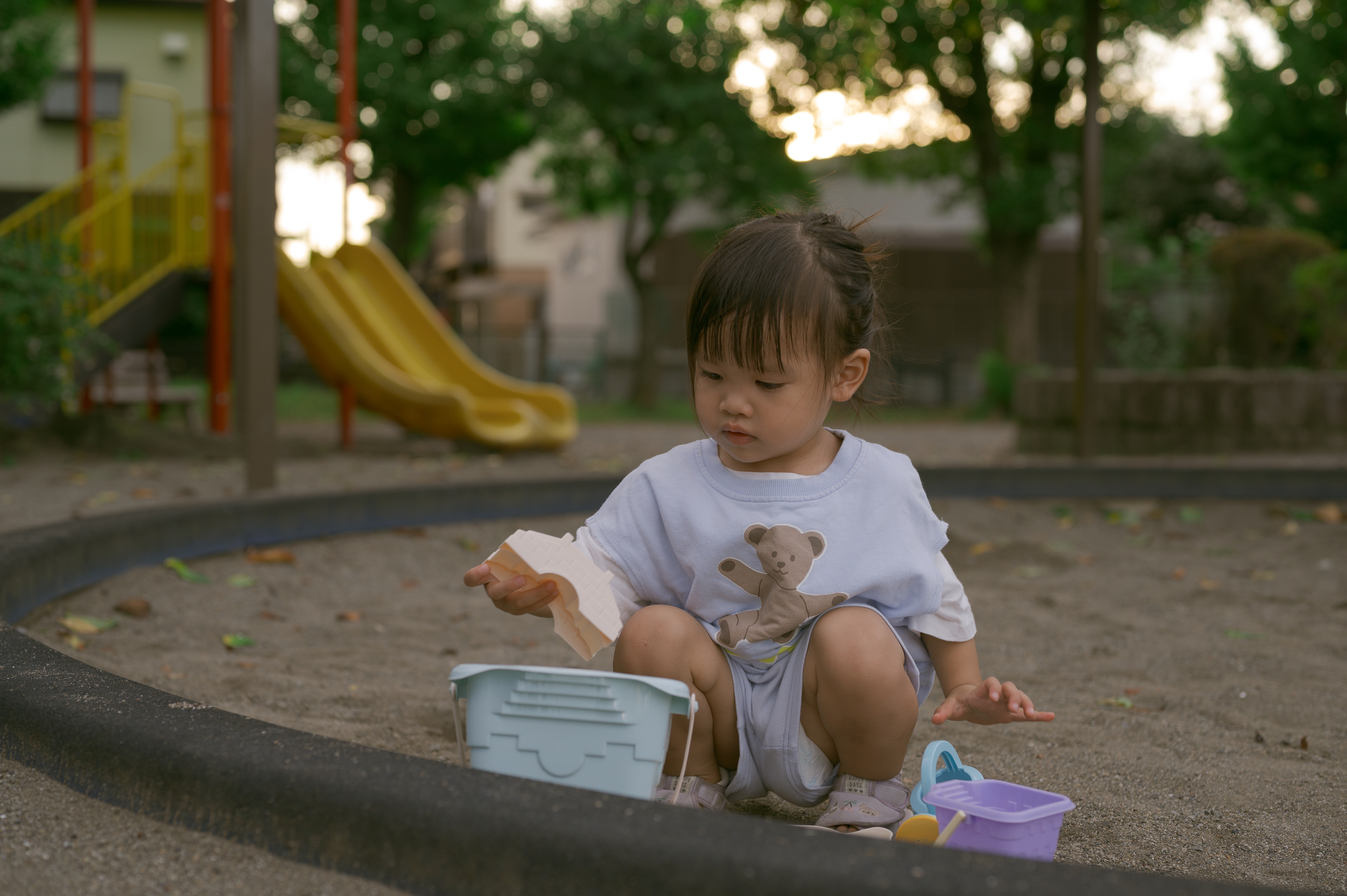 Little,Baby,Playing,In,The,Park,On,Summer,Day,In