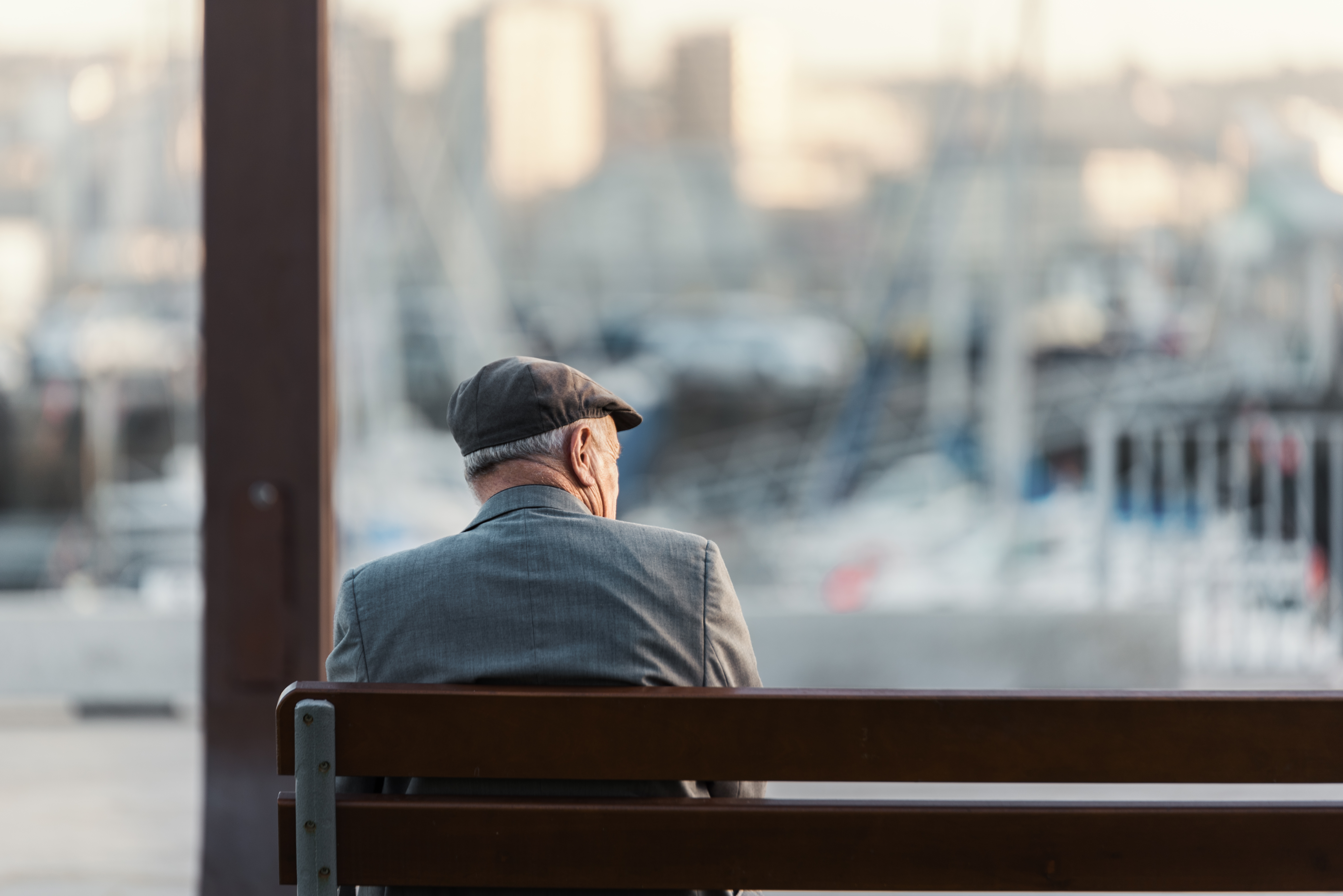 Old,Man,Sitting,On,A,Bench