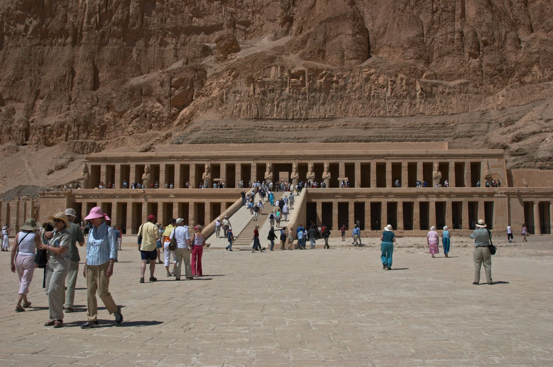 Tourists at Queen Hatshepsut's Temple