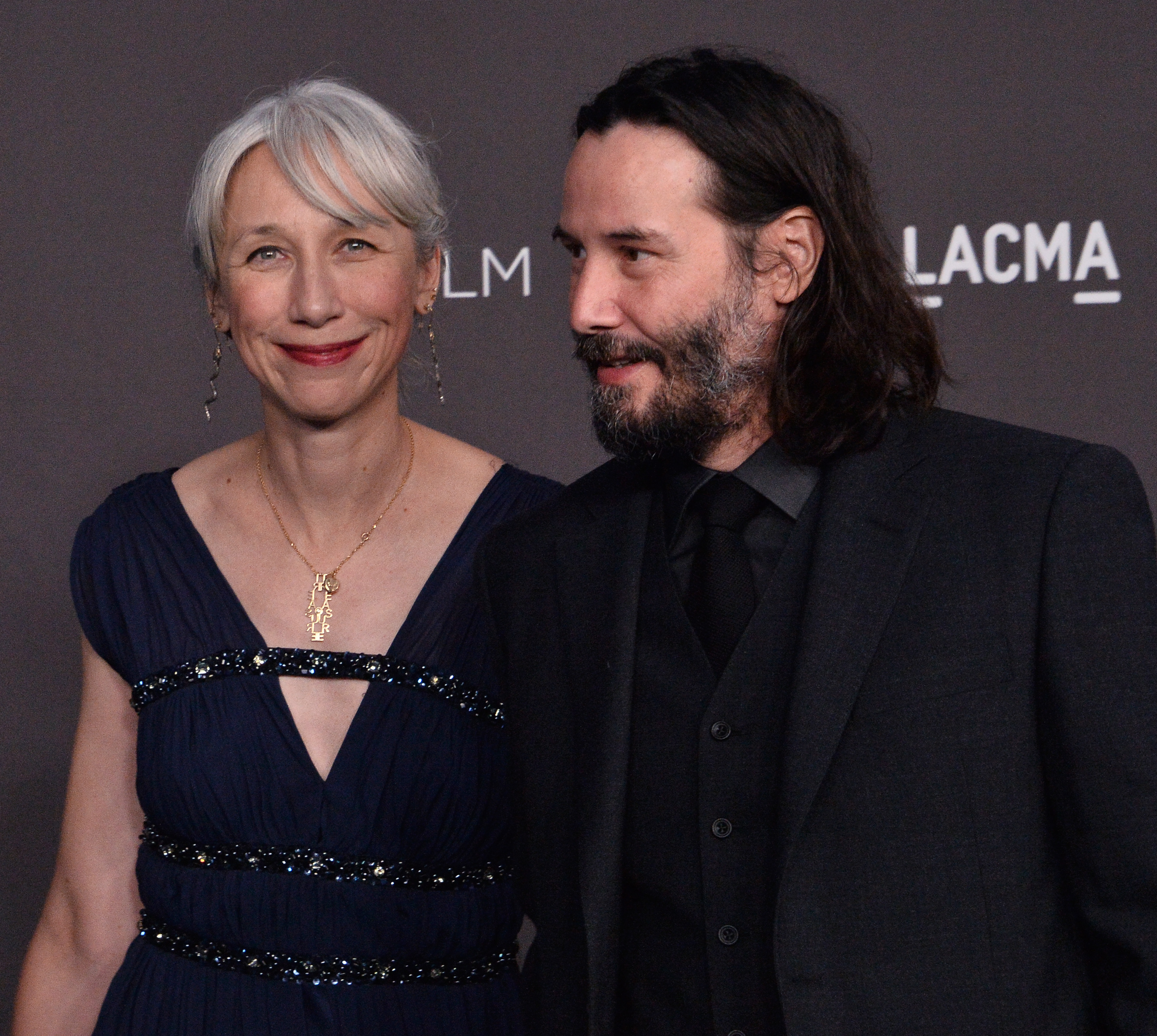Keanu Reeves and Alexandra Grant attend LACMA Art+Film gala in Los Angeles