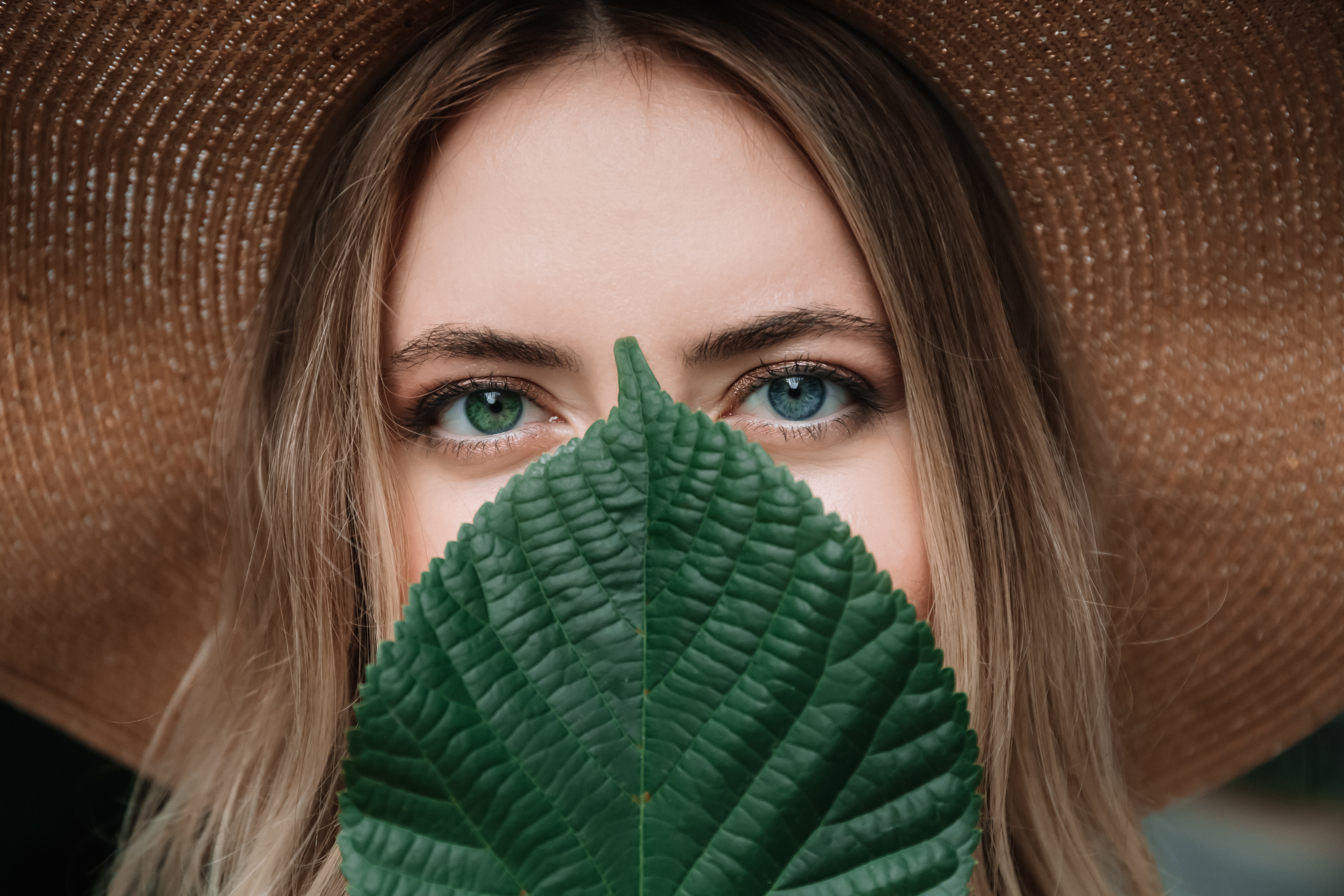Portrait,Of,Young,30,Caucasian,Woman,With,Big,Different,Color