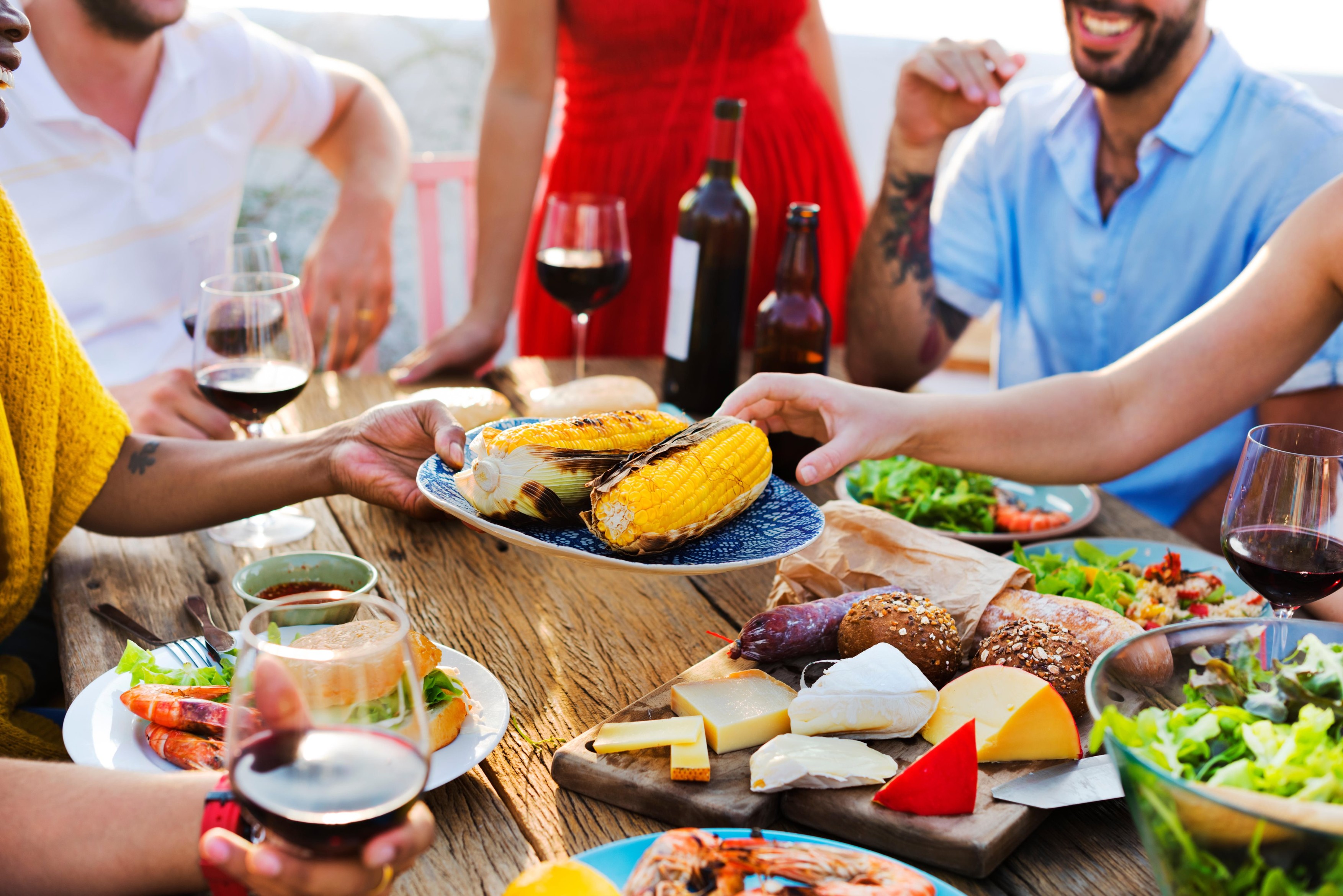 Group Of People Dining Concept