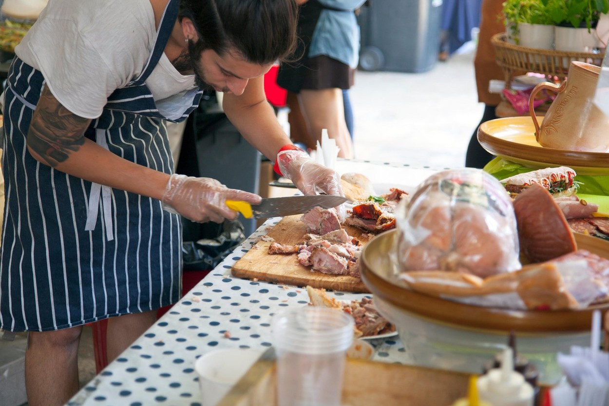 London, England - 3rd August 2014 'Feast' food festival showcases the best of London's restaurants and street food