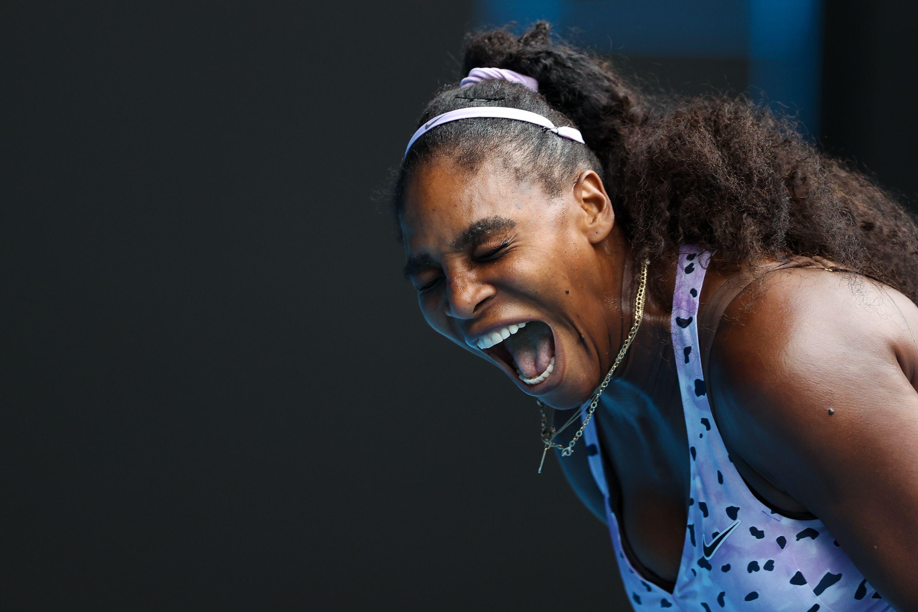 Melbourne, Australia. 24th Jan, 2020. Serena Williams of USA knocked out by Qiang Wang of, China., . at Melbourne Park, Melbourne, Australia on 24 January 2020. Photo by Peter Dovgan. Credit: UK Sports Pics Ltd/Alamy Live News