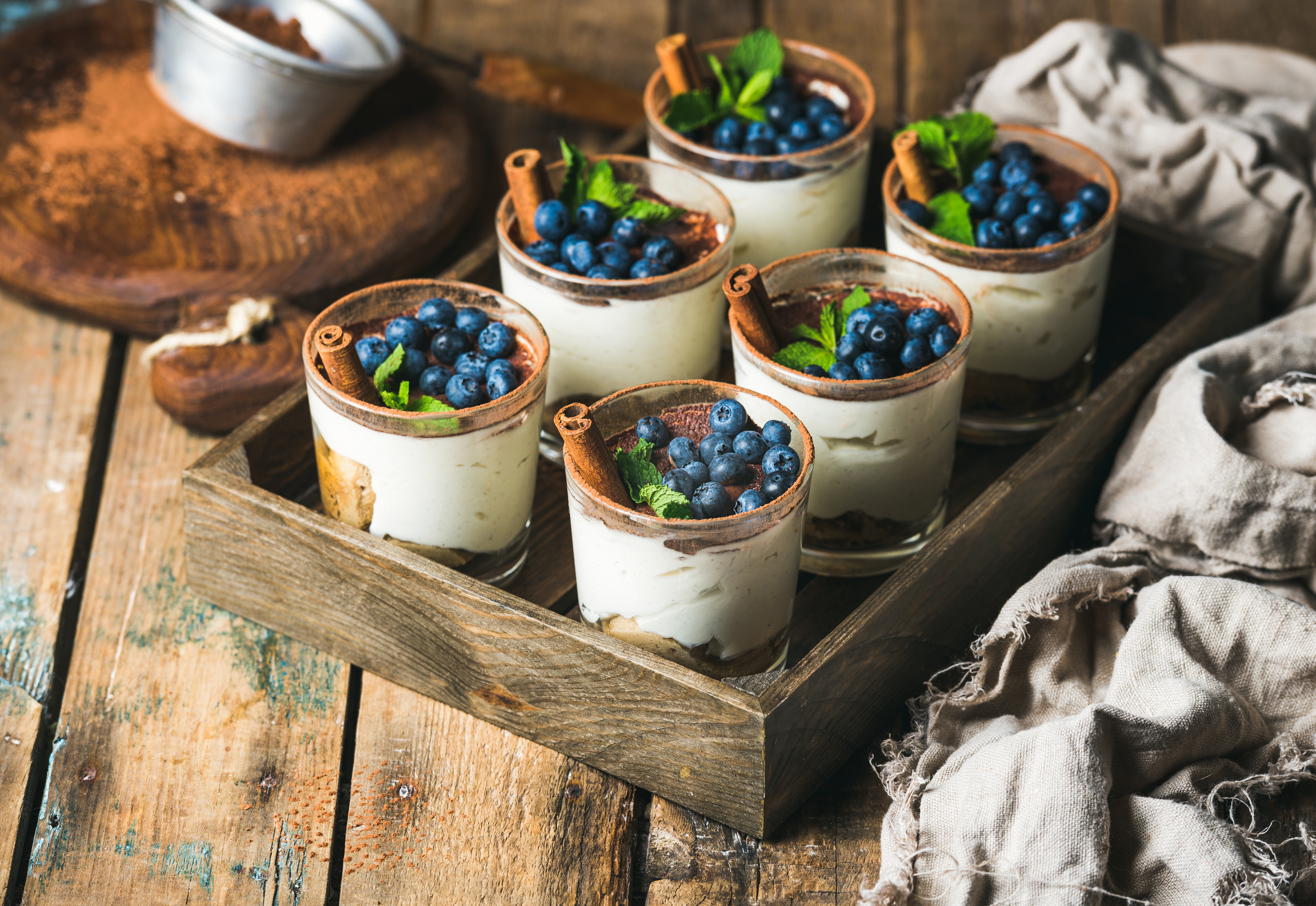 Borovnice, tiramisu