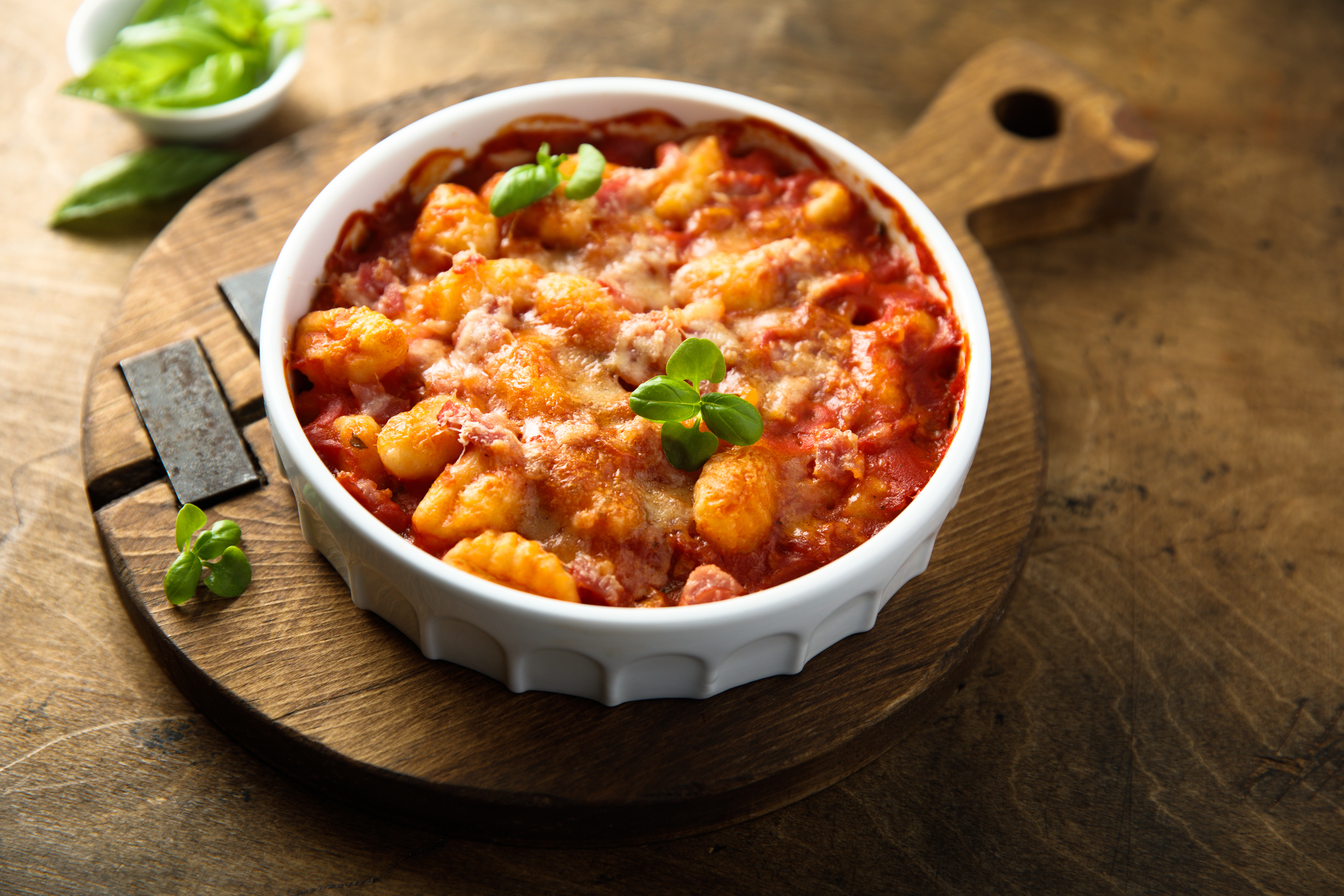Baked,Potato,Gnocchi,With,Tomato,And,Bacon