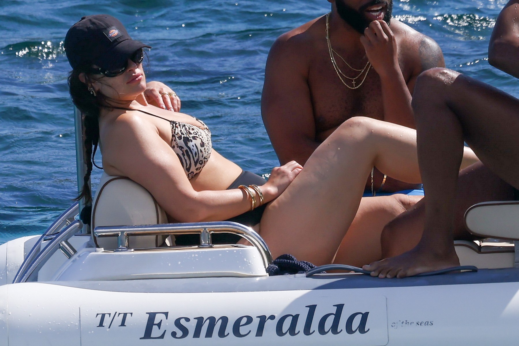 Ashley Graham And Justin Ervin Are Seen On Yacht In Saint-Tropez, France