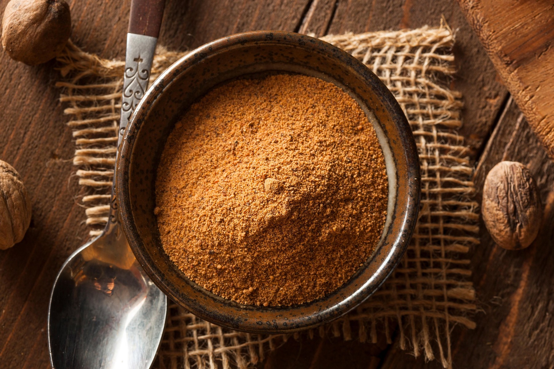 Raw Organic Dry Nutmeg to Use as a Spice