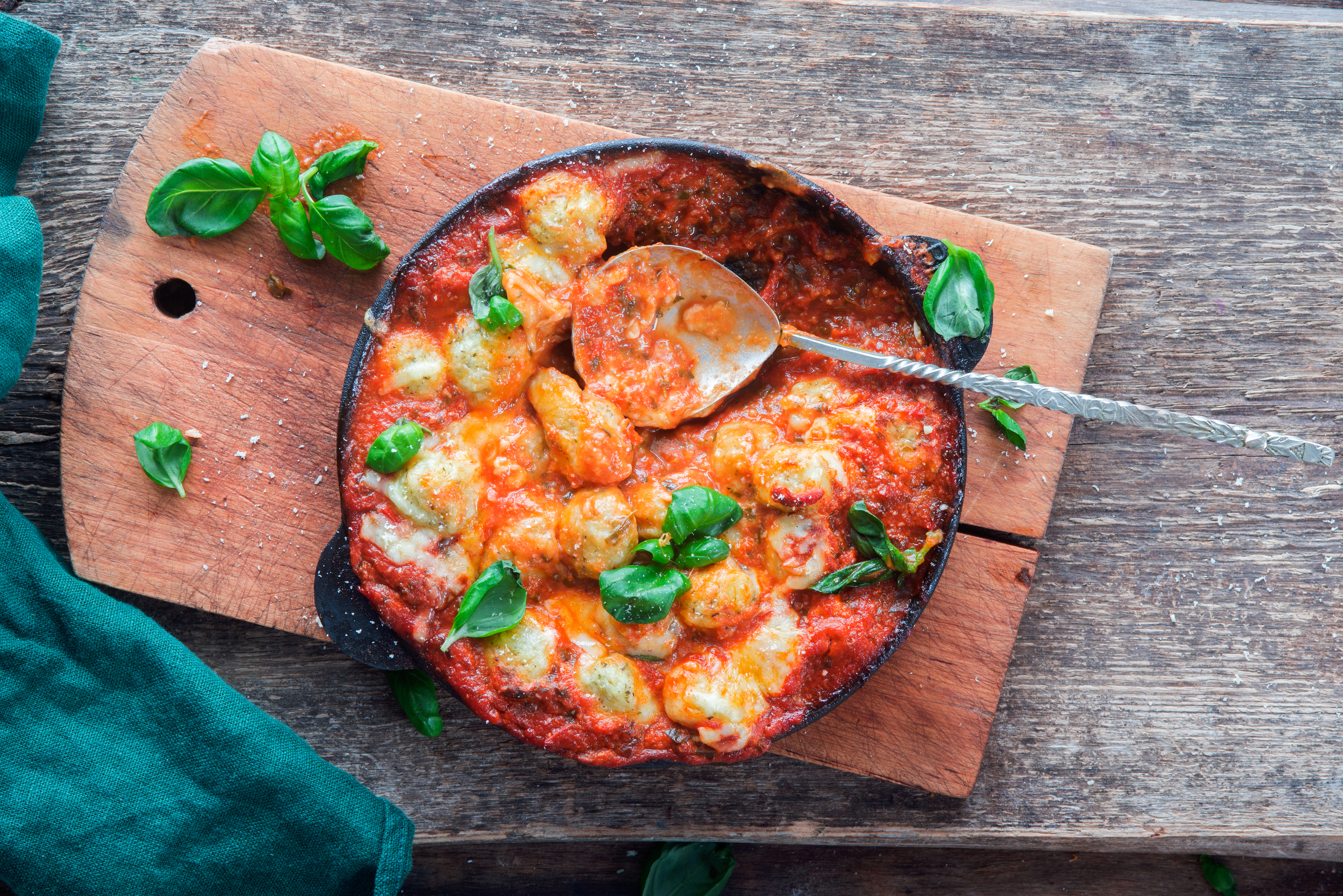 Baked,Potato,Gnocchi,In,Tomato,Sauce