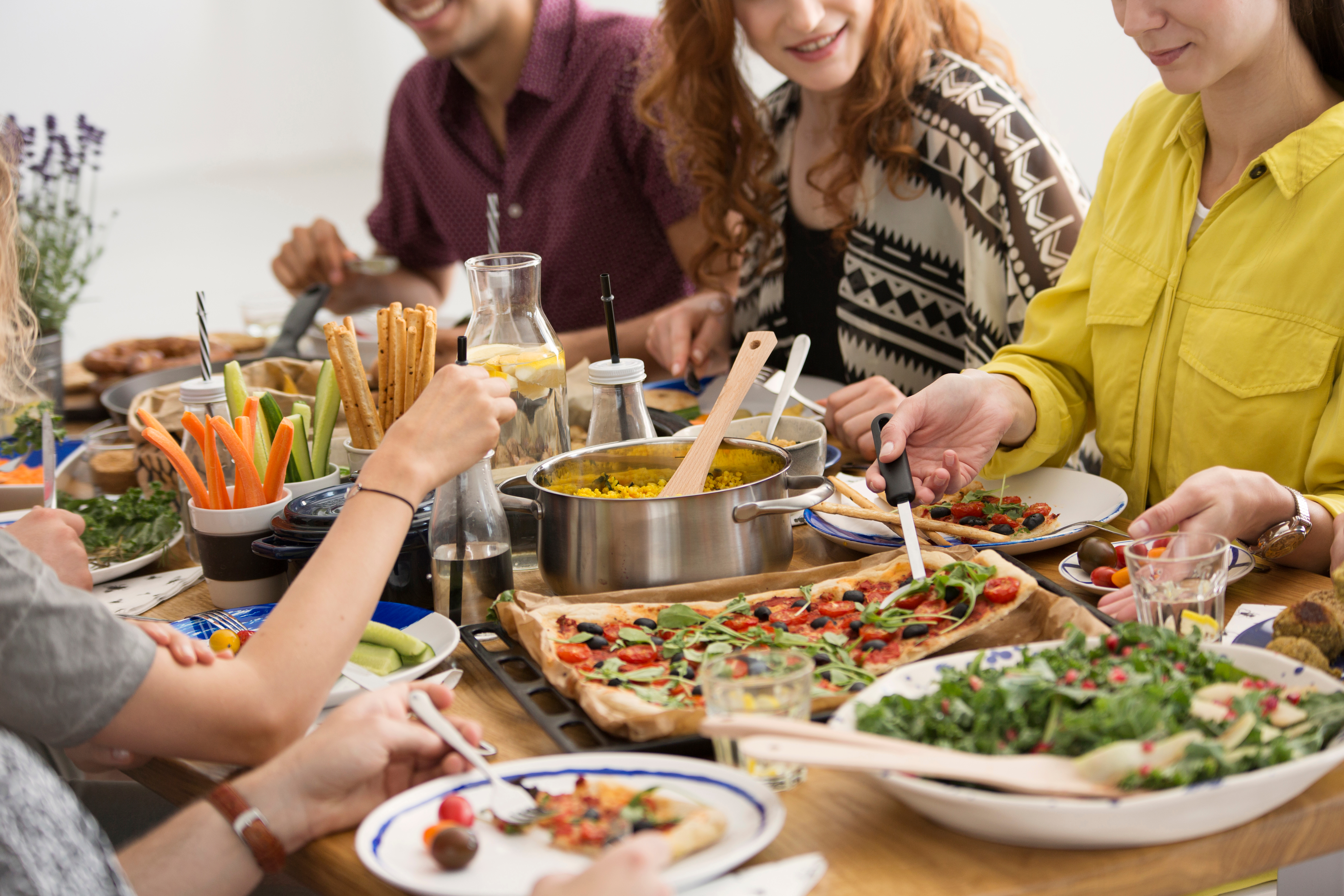 Young,People,At,A,Party,In,Their,House,With,Vegan