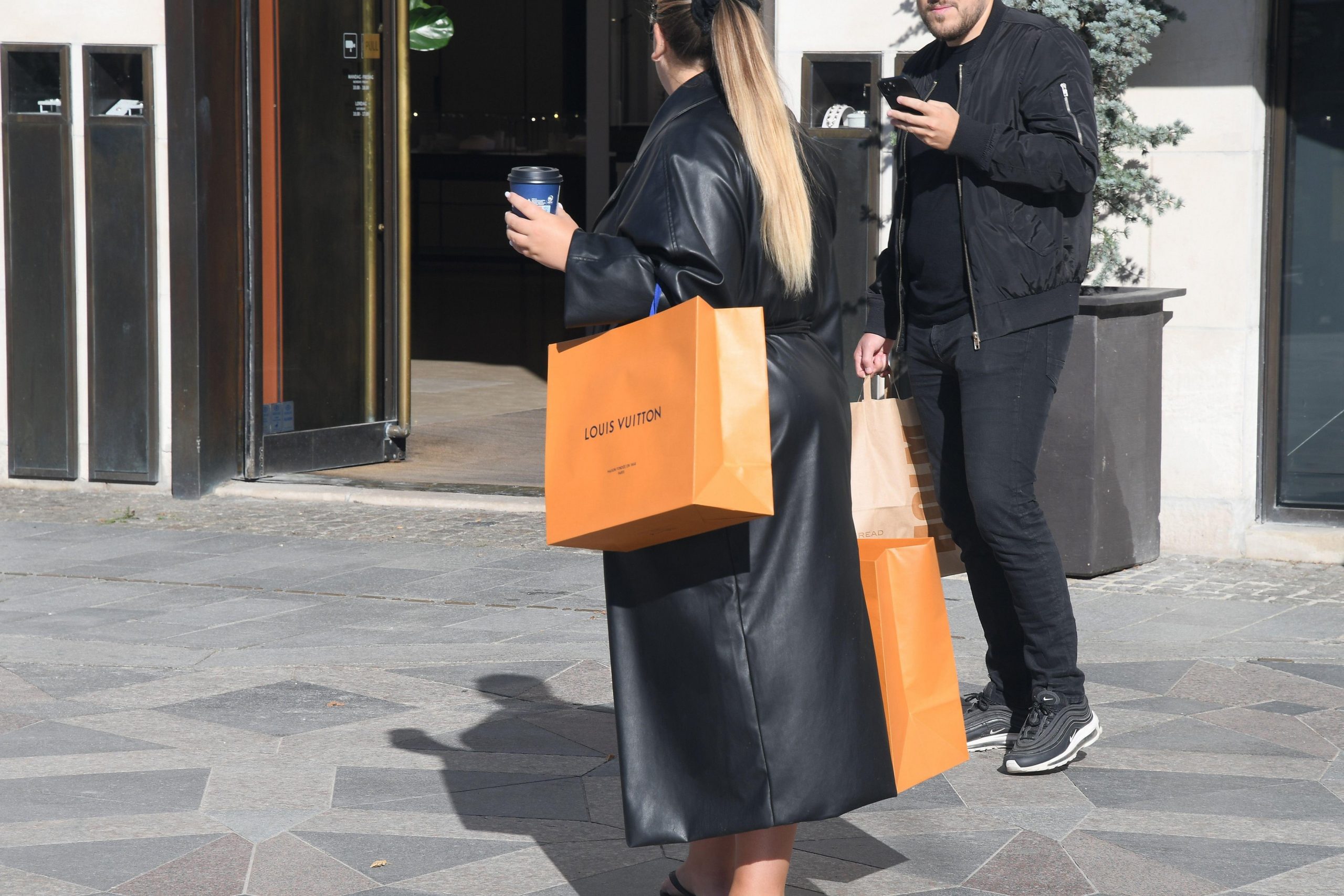 Copenhagen -Denmark -17 septmeber 2022- Louis vuittons shopprs with shopping bags and louis vuitton store on stroeget in danish capital. (Photo..Francis Joseph Dean / Dean Pictures)