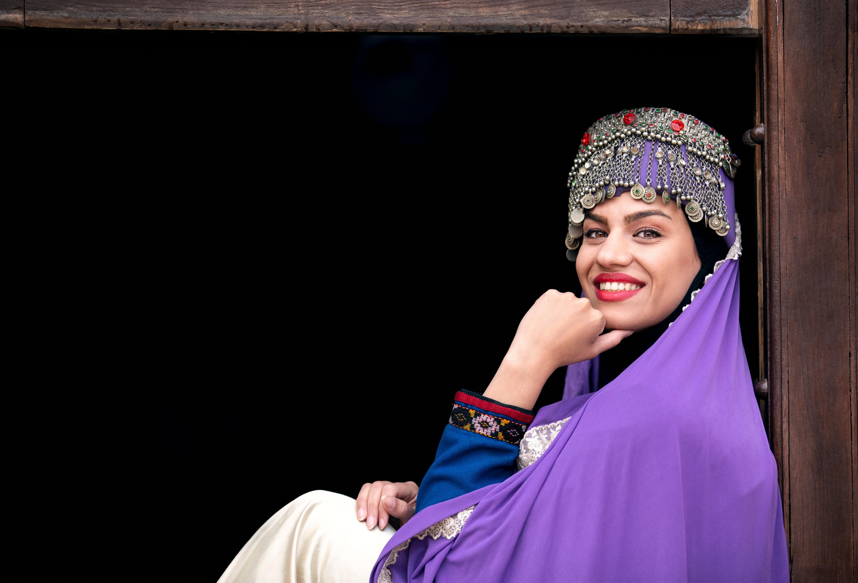 beautiful young iranian lady in traditional clothing