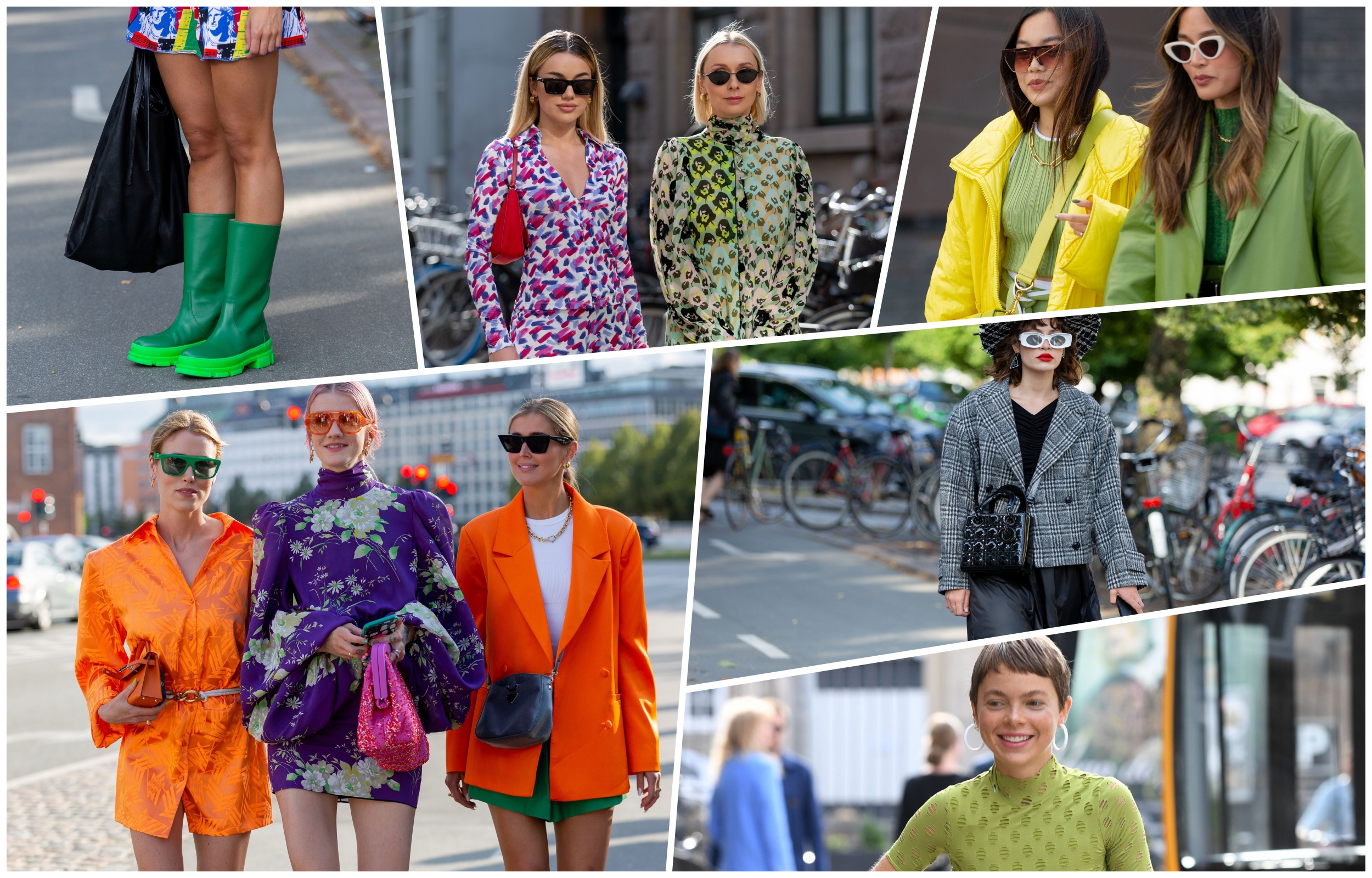 collage kapiti Street Style, Spring Summer 2022, Copenhagen Fashion Week, Denmark - 11 Aug 2021
