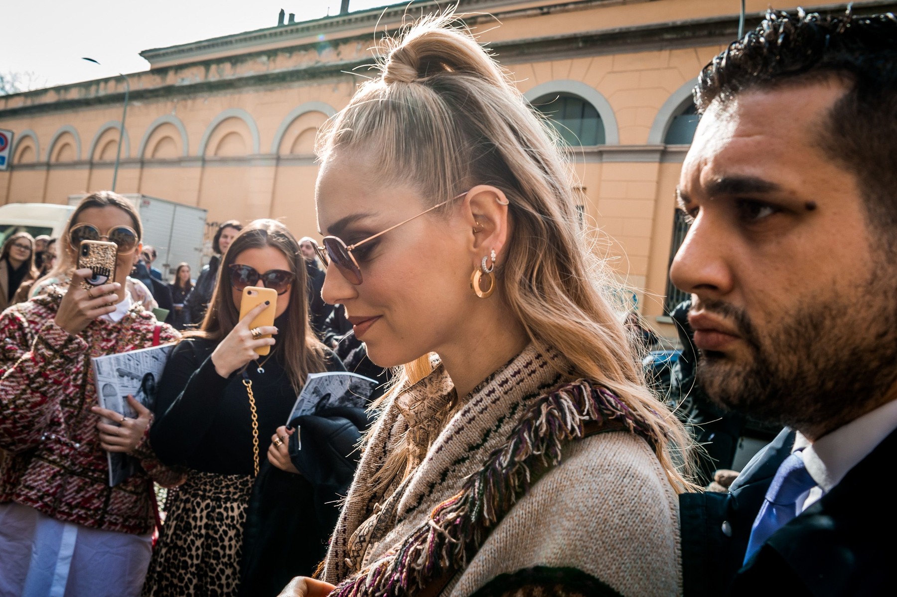 Milan. Fashion Week Street Photo Outside Etro fashion show in Piazza Conservatorio