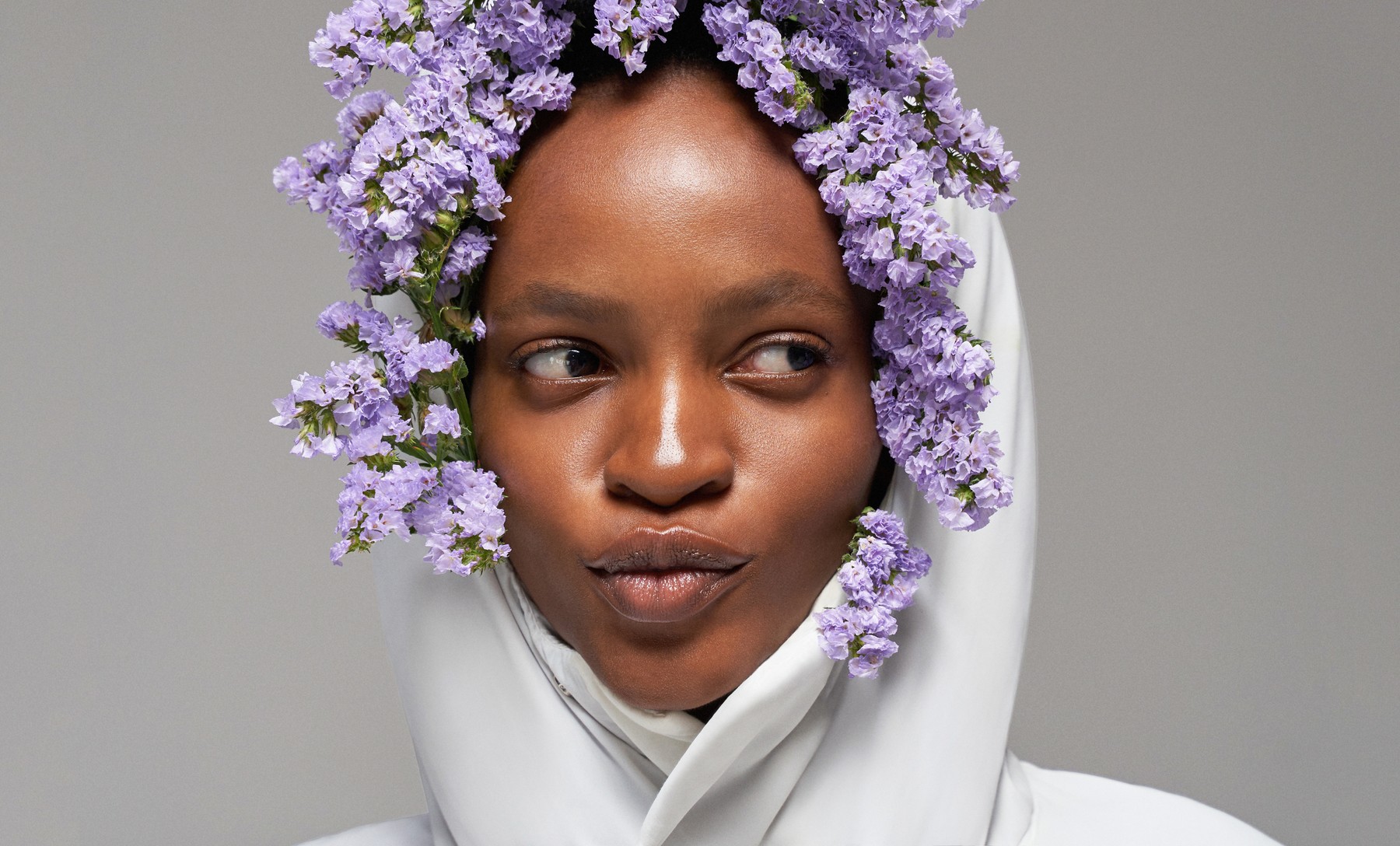 Eco-friendly puffer jackets made with dried flowers
