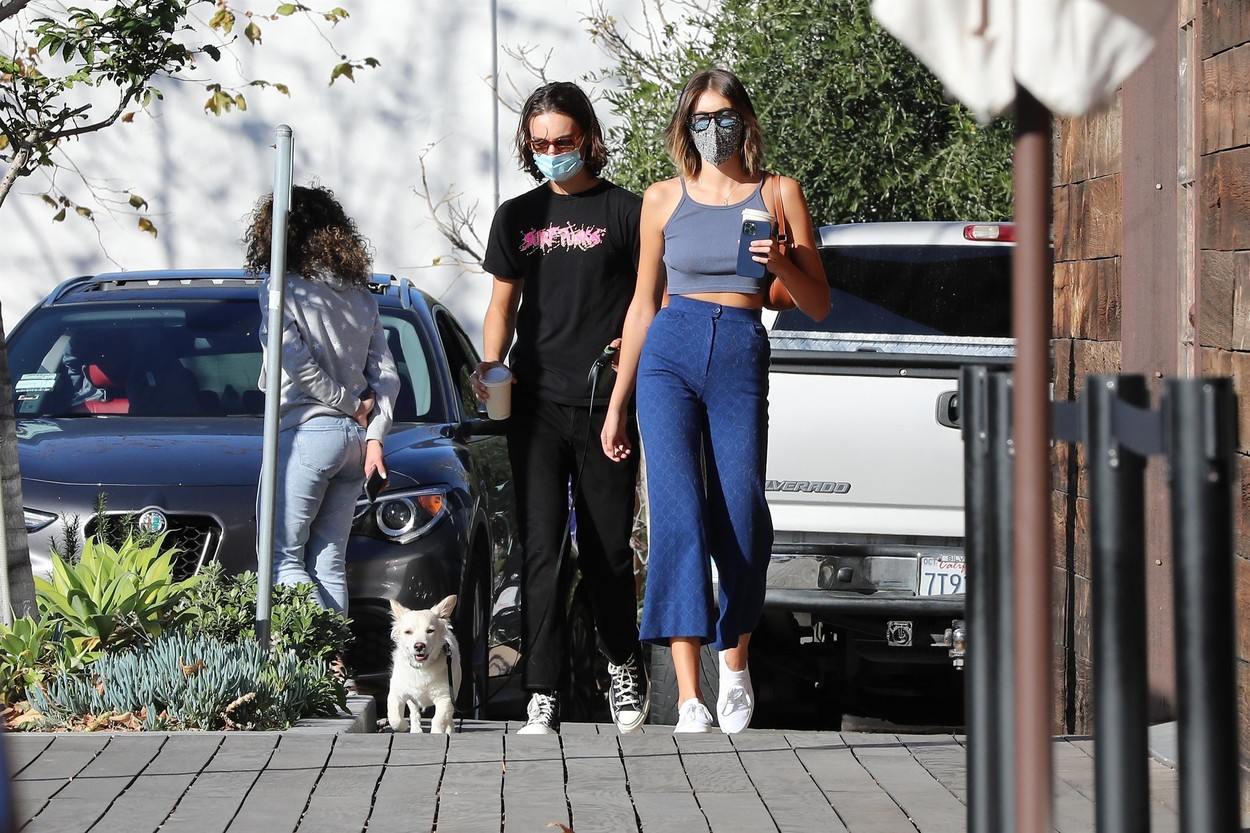 *EXCLUSIVE* Kaia Gerber shops with a male friend in Malibu