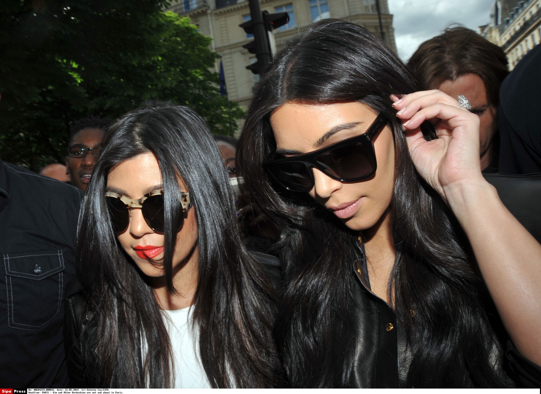 PARIS : Kim and Khloe Kardashian are out and about in Paris.