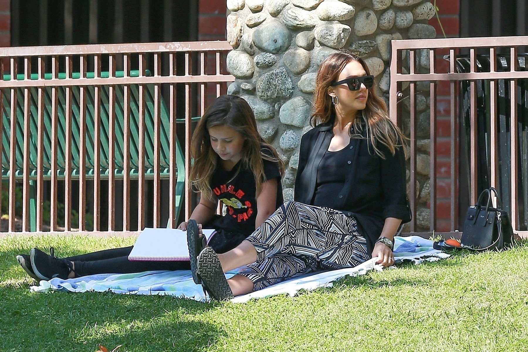 Jessica Alba and the family spend quality time at the Park