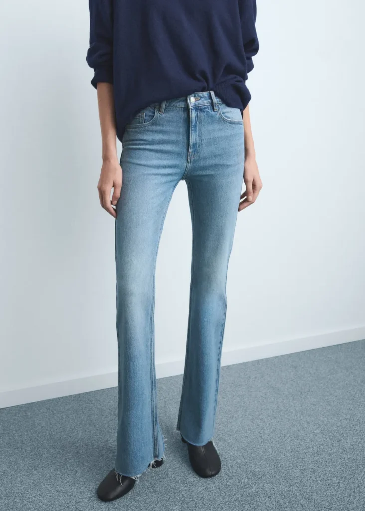 MANGO Fiona Flared Mid-Rise Jeans