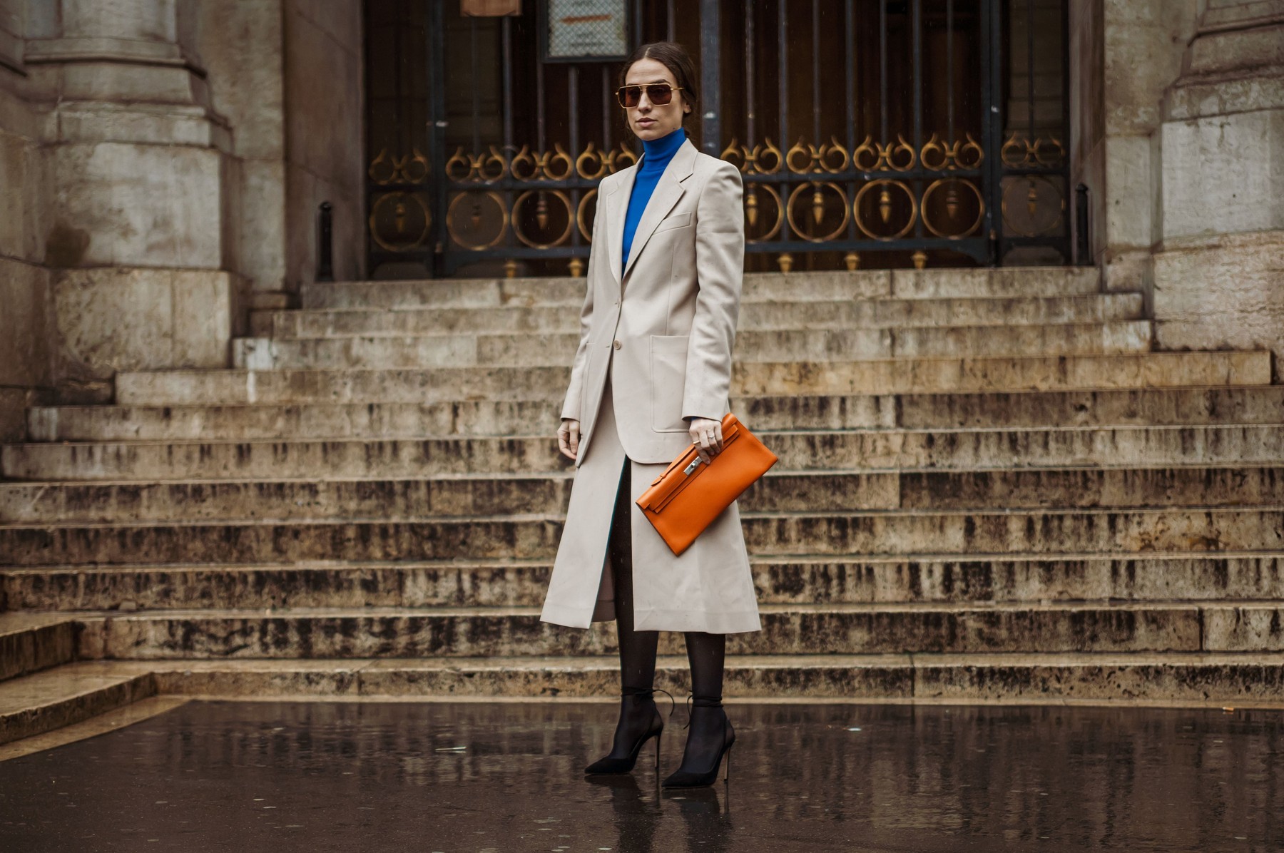 Street Style - Paris Fashion Week - Womenswear Fall/Winter 2020/2021, Palais Garnier, Paris, Ile-de-France, France - 02 Mar 2020