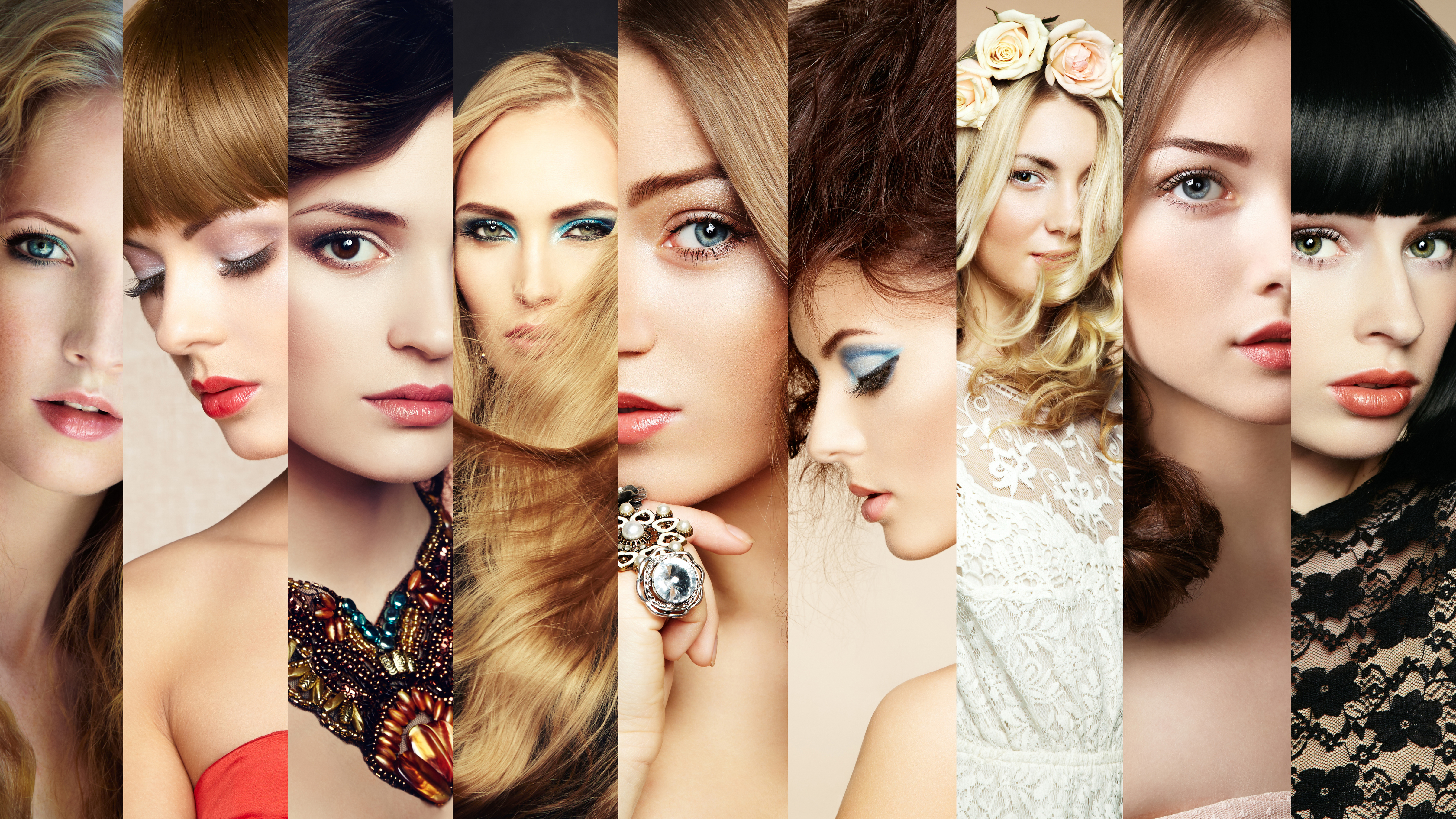 Beauty,Collage.,Faces,Of,Women.,Fashion,Photo
