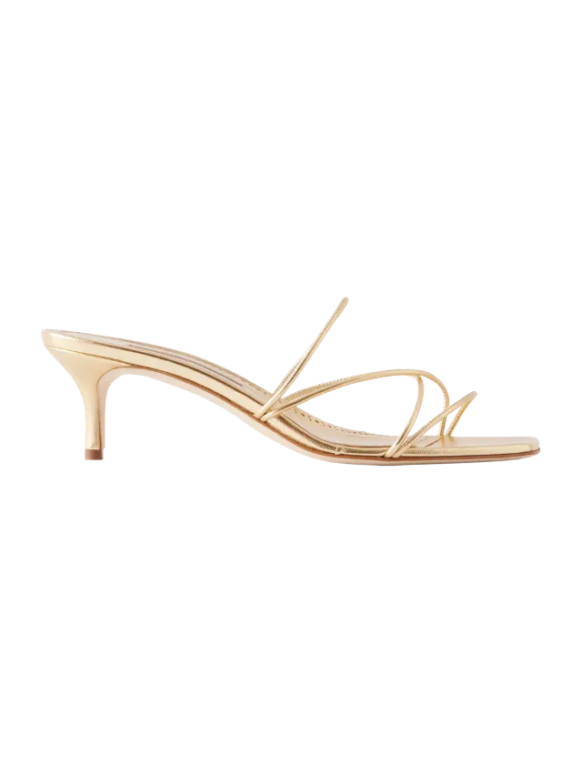 Manolo Blahnik metalik sandale