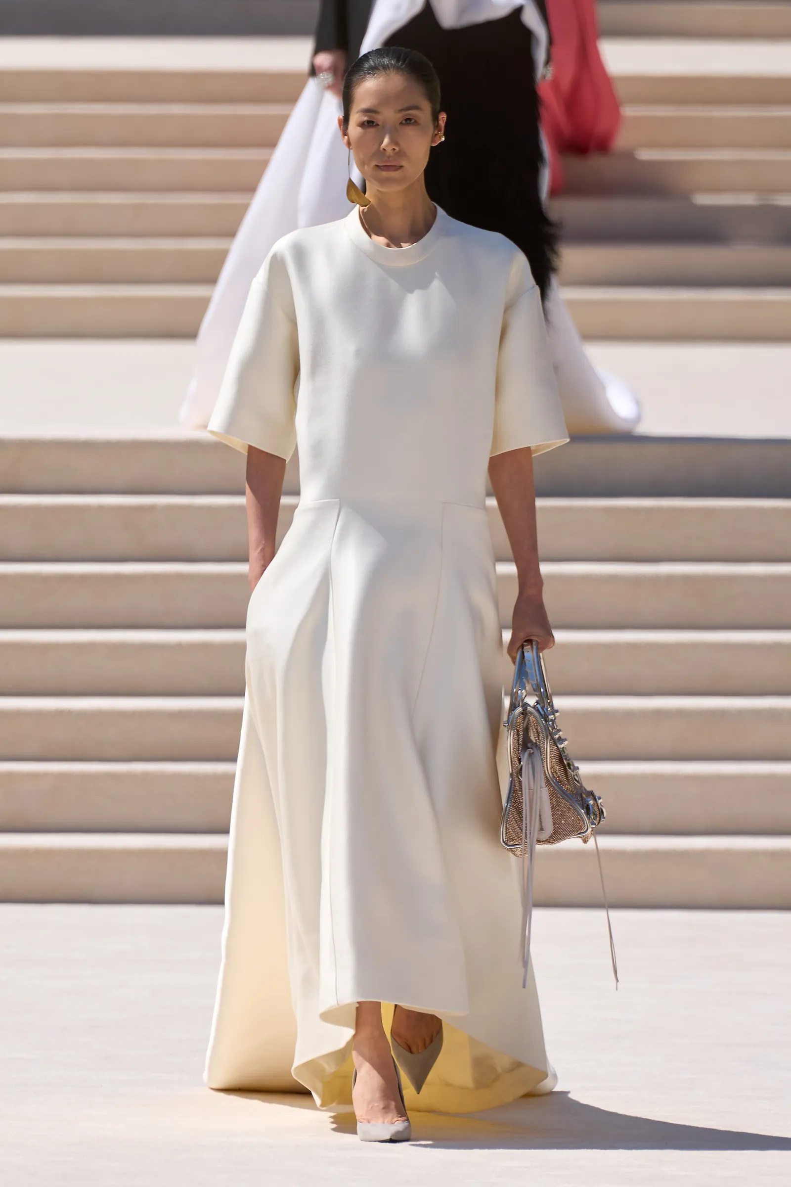 A model walks the runway during the Balenciaga Haute Couture