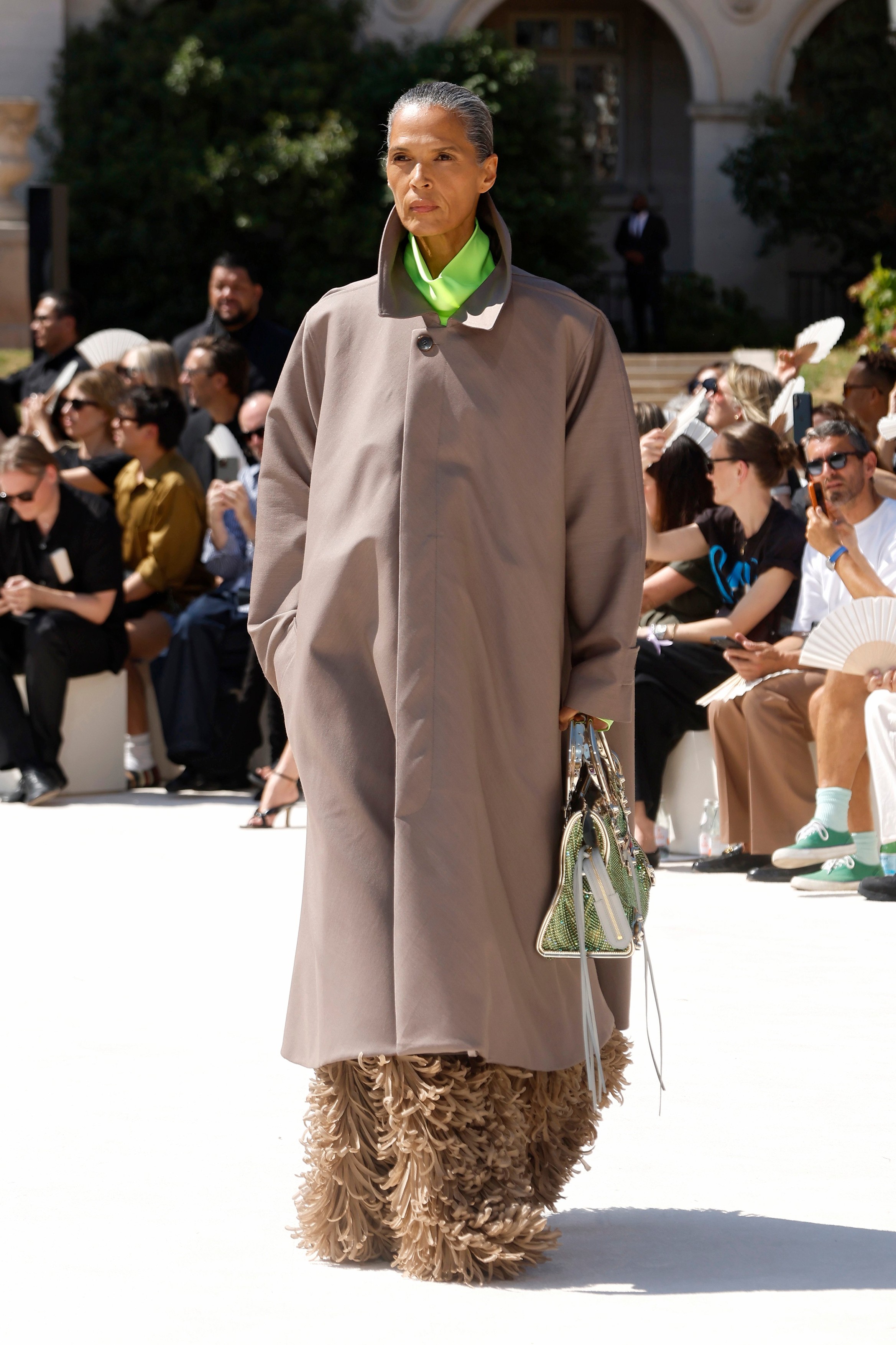 Model on the runway at the Balenciaga