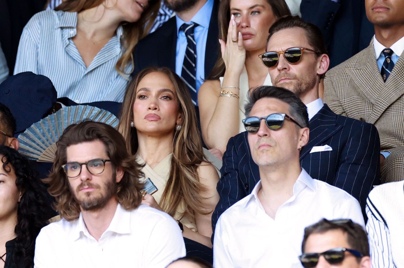 Andrew Garfield, Jennifer Lopez and Tom Hiddleston