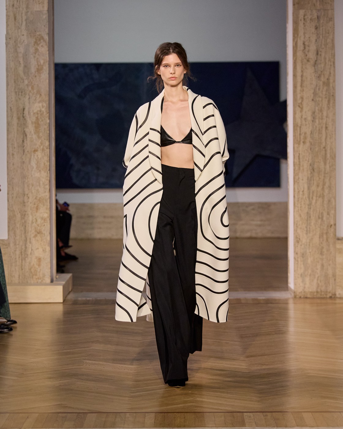 A model wearing an original creation from the wi