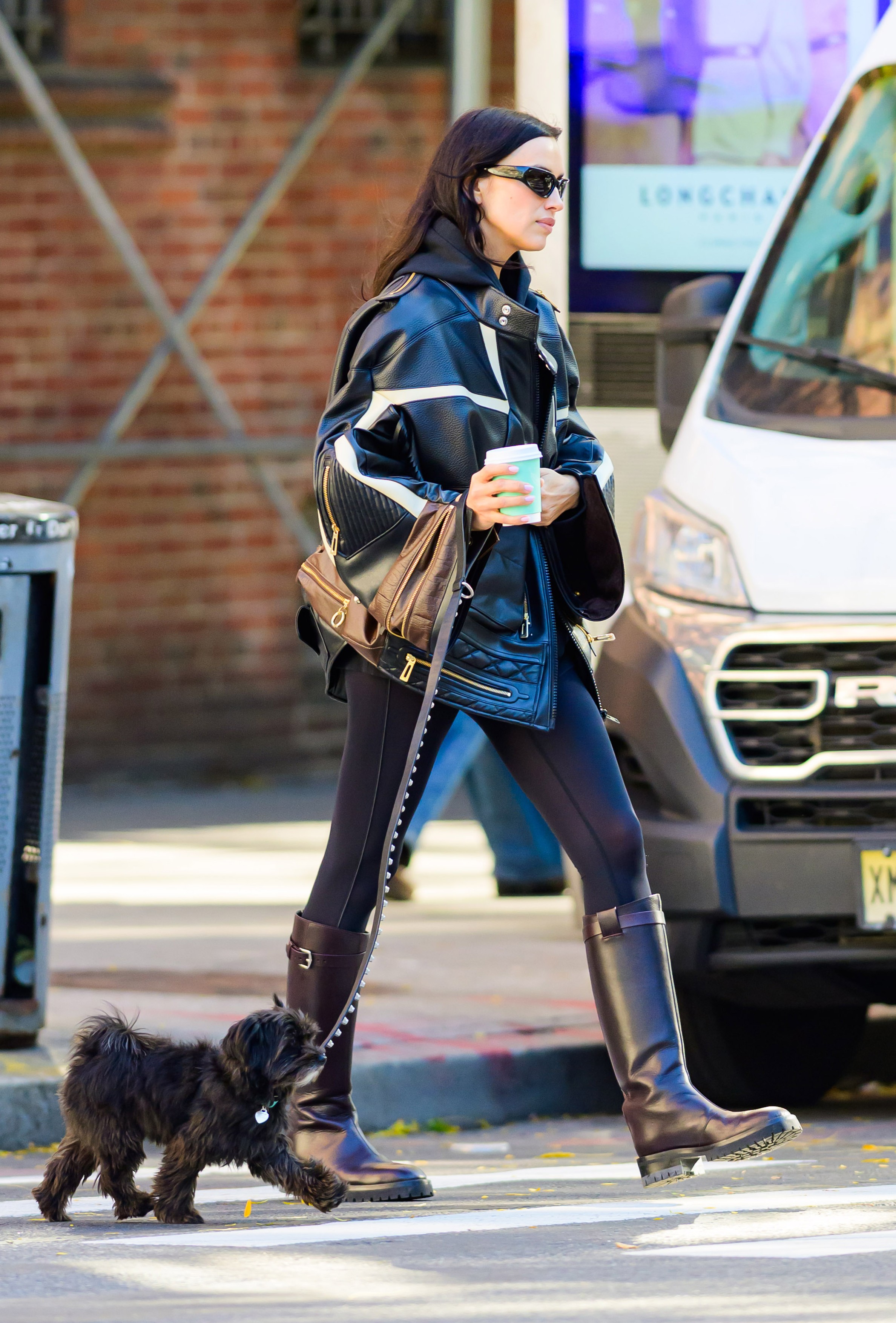 10/27/2025 Irina Shayk is spotted on a dog walk in New York City.