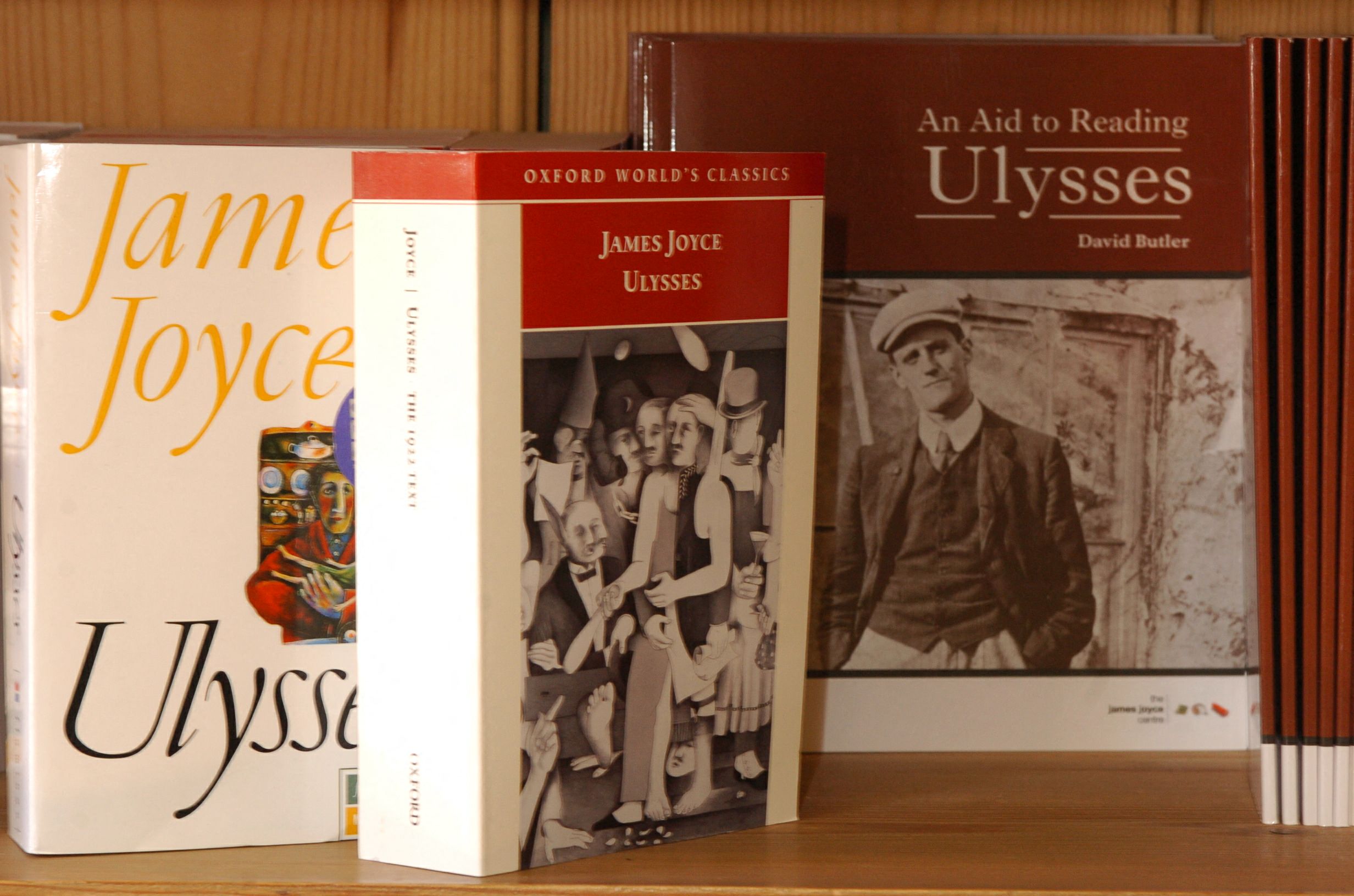 A 25 June 2004 photo shows copies of the famous literary masterpiece 'Ulysses'