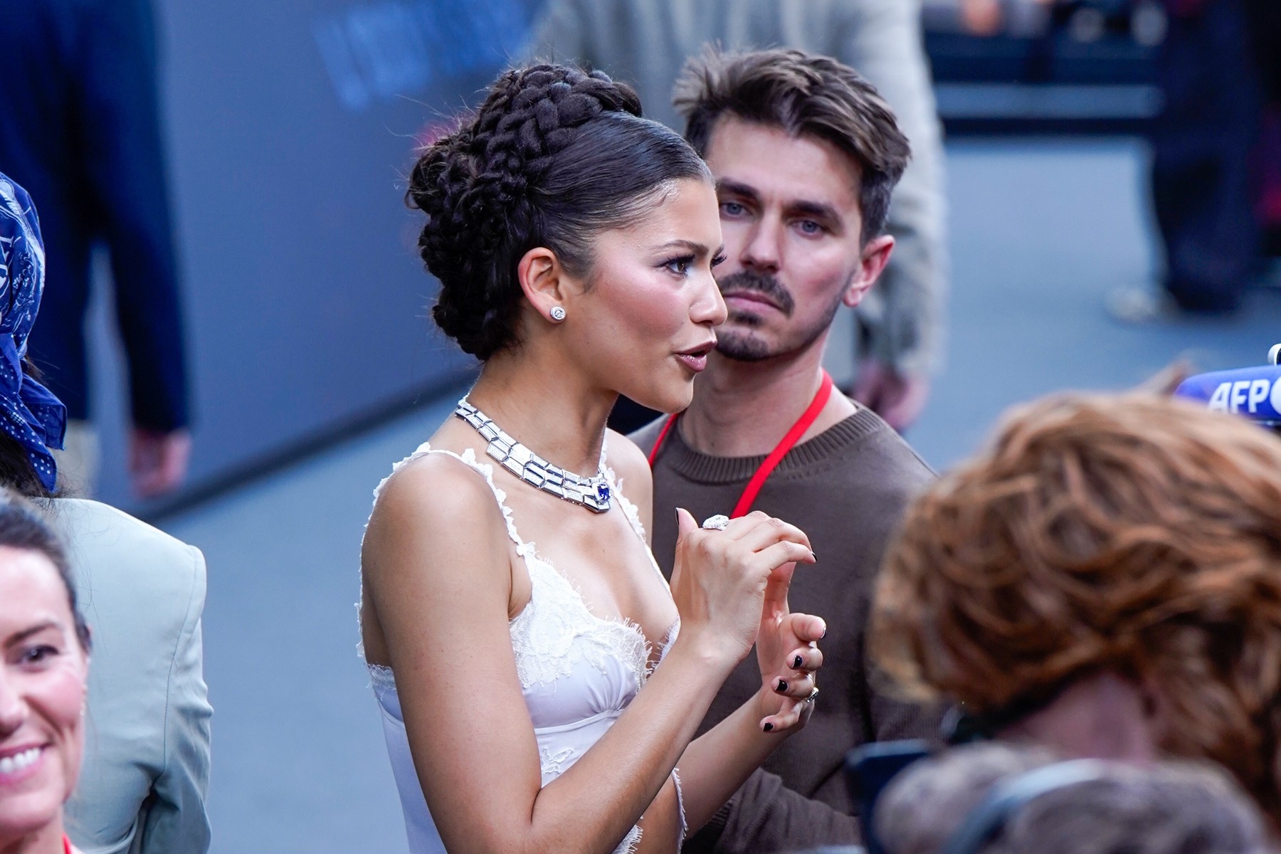 Paris, FRANCE  Zendaya arrives at the premiere of "The Odyssey,"